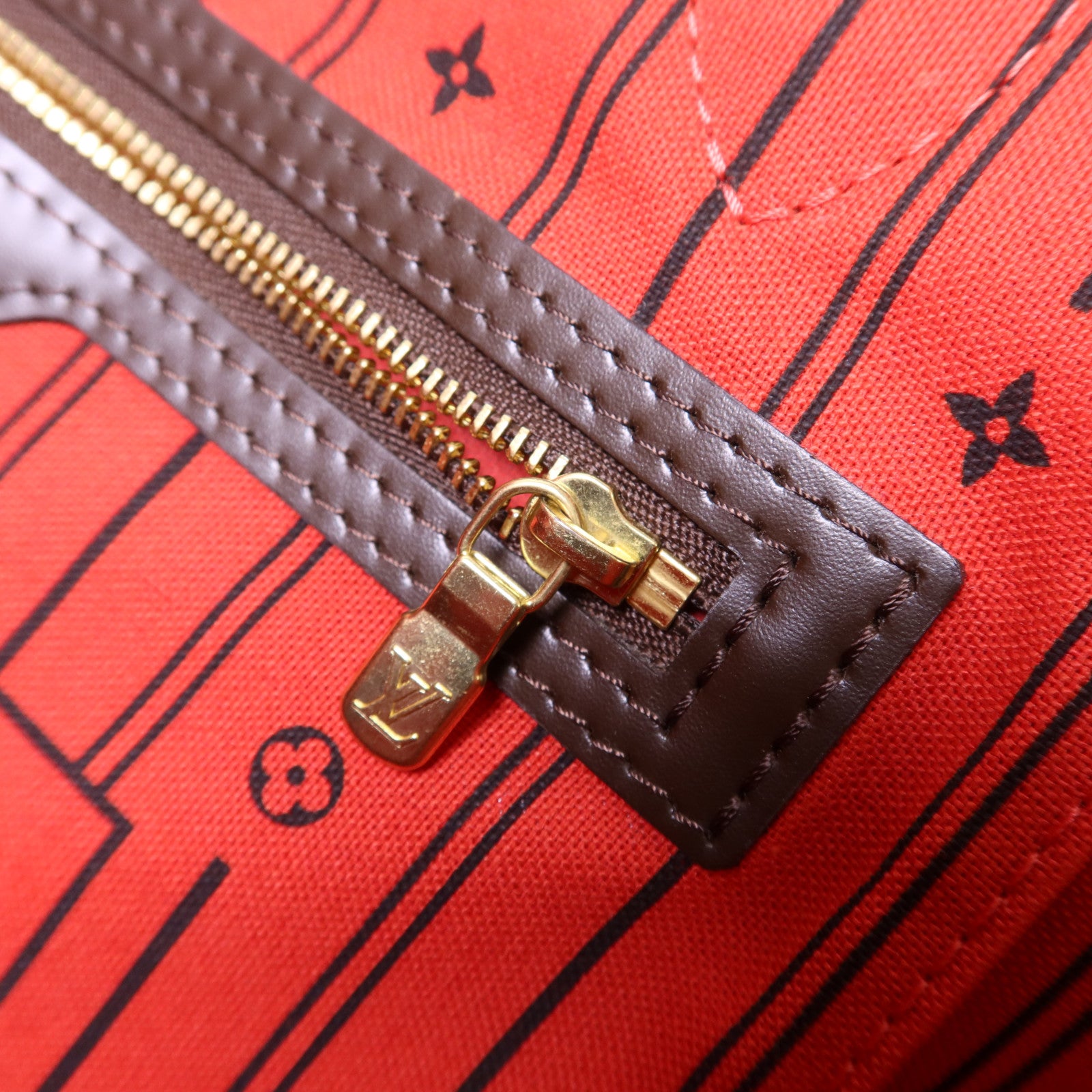 LOUIS VUITTON Damier Neverfull MM金扣手挽袋/肩背袋
