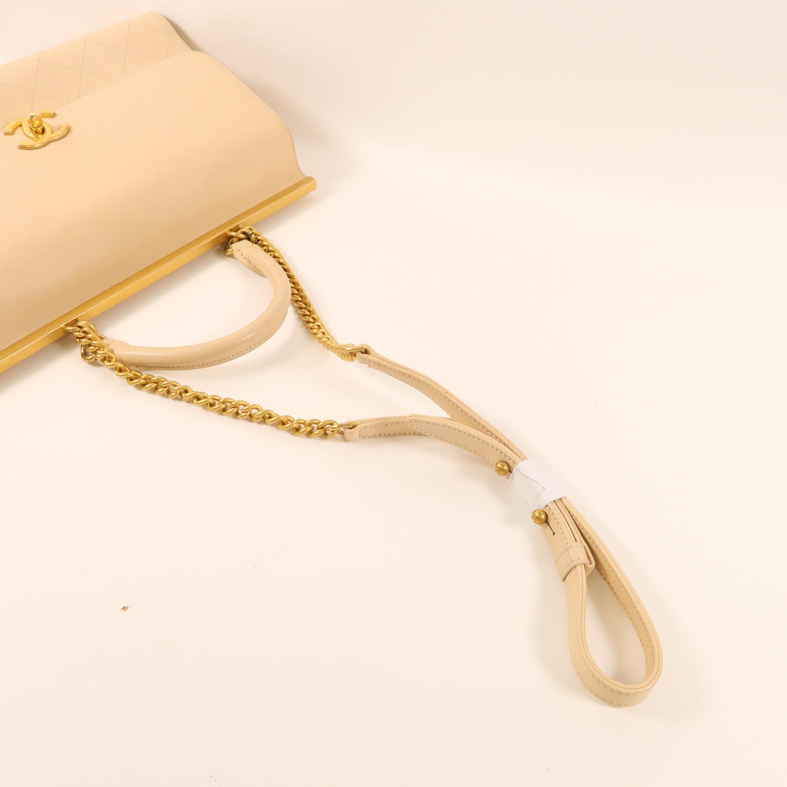 CHANEL 牛皮皮革Coco Luxe金扣手挽肩背兩用袋