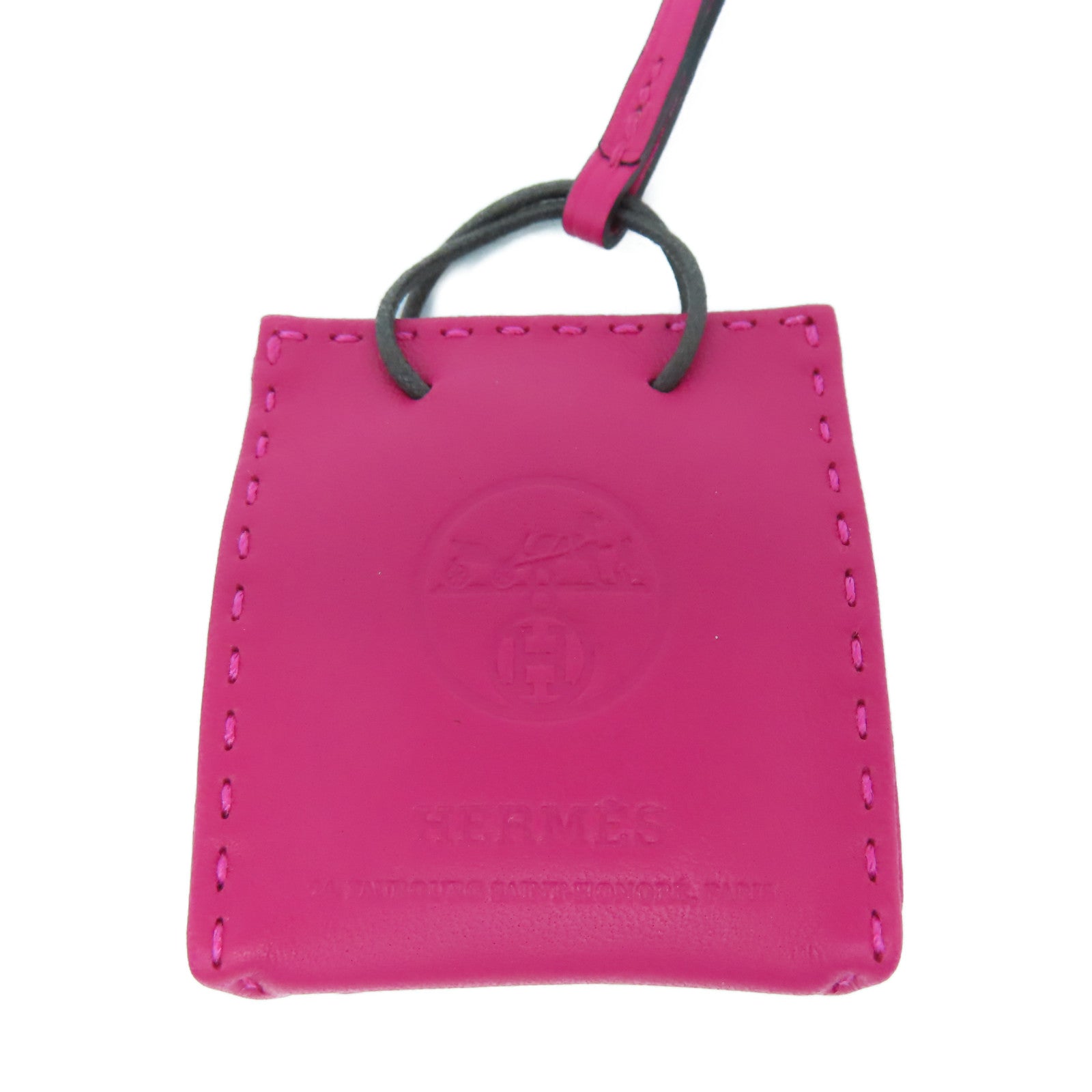 HERMES 【激減優惠】Milo皮革/Swift皮革Orange Bag Charm掛飾Rose Mexico墨西哥玫瑰色