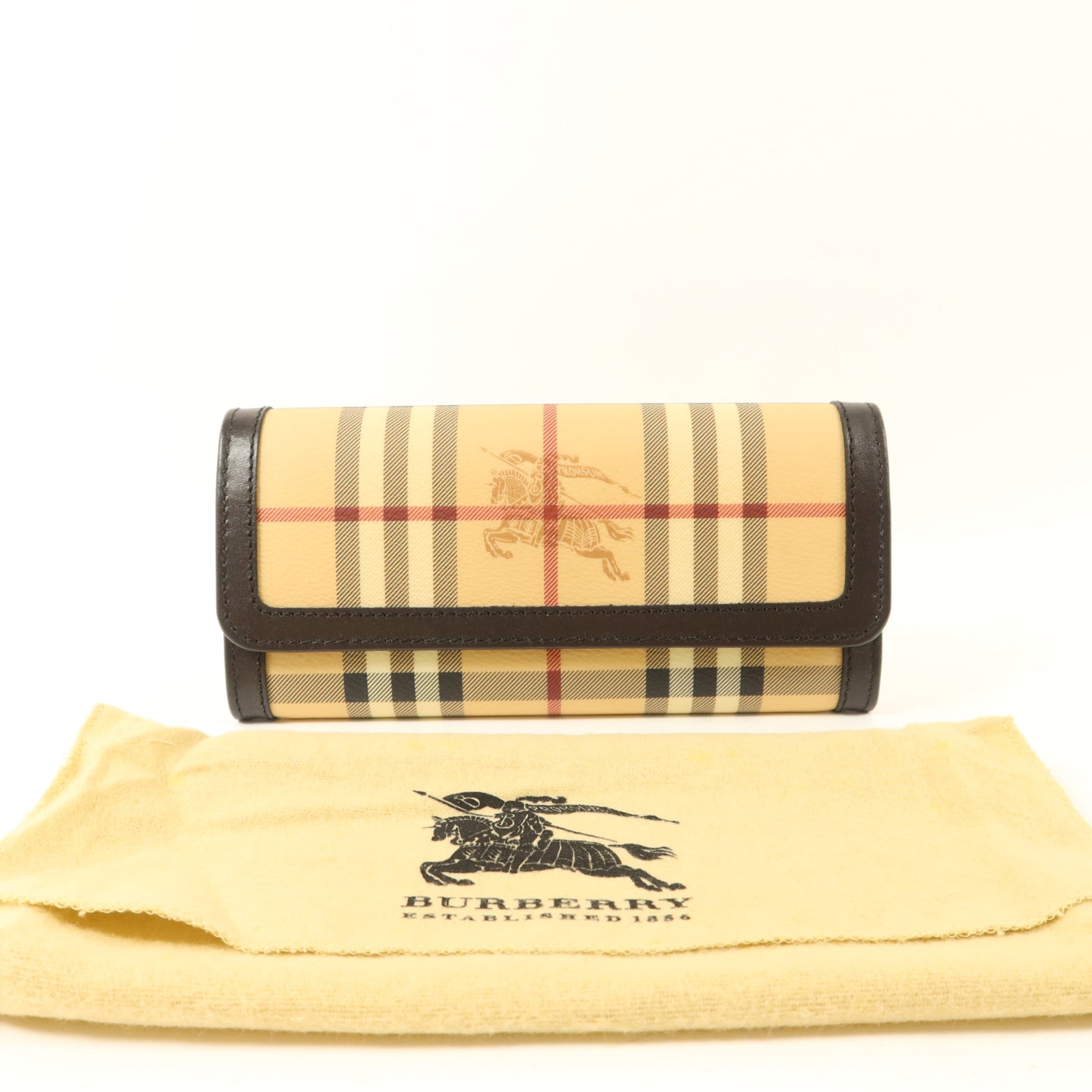 BURBERRY 塗層帆布Long Wallet金扣長錢包