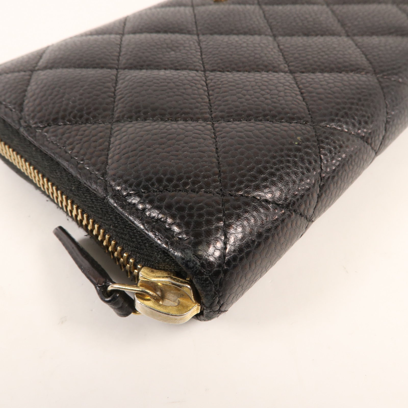 CHANEL 牛皮皮革Long Wallet金扣長錢包