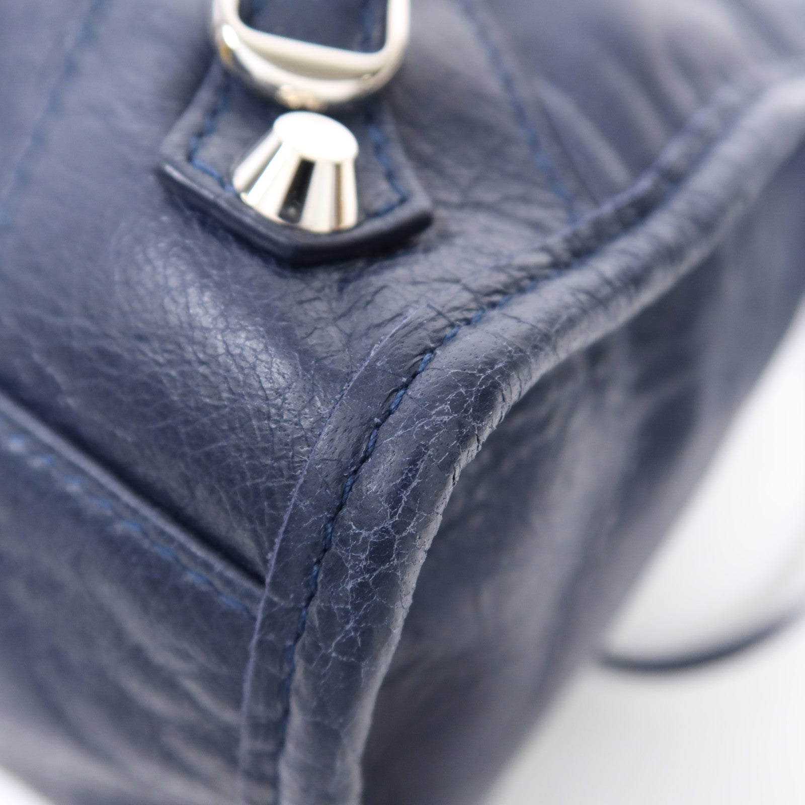 BALENCIAGA 牛皮皮革Nano City銀扣手挽肩背兩用袋