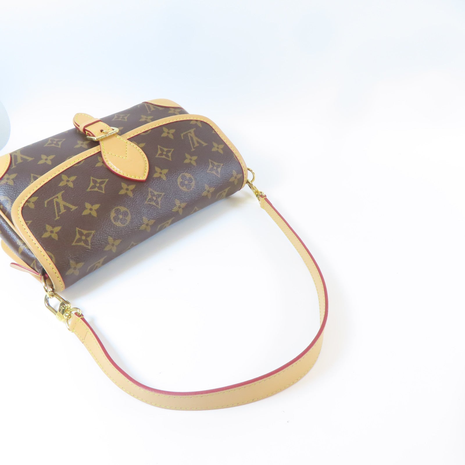 LOUIS VUITTON Monogram Diane金扣手挽肩背兩用袋啡色