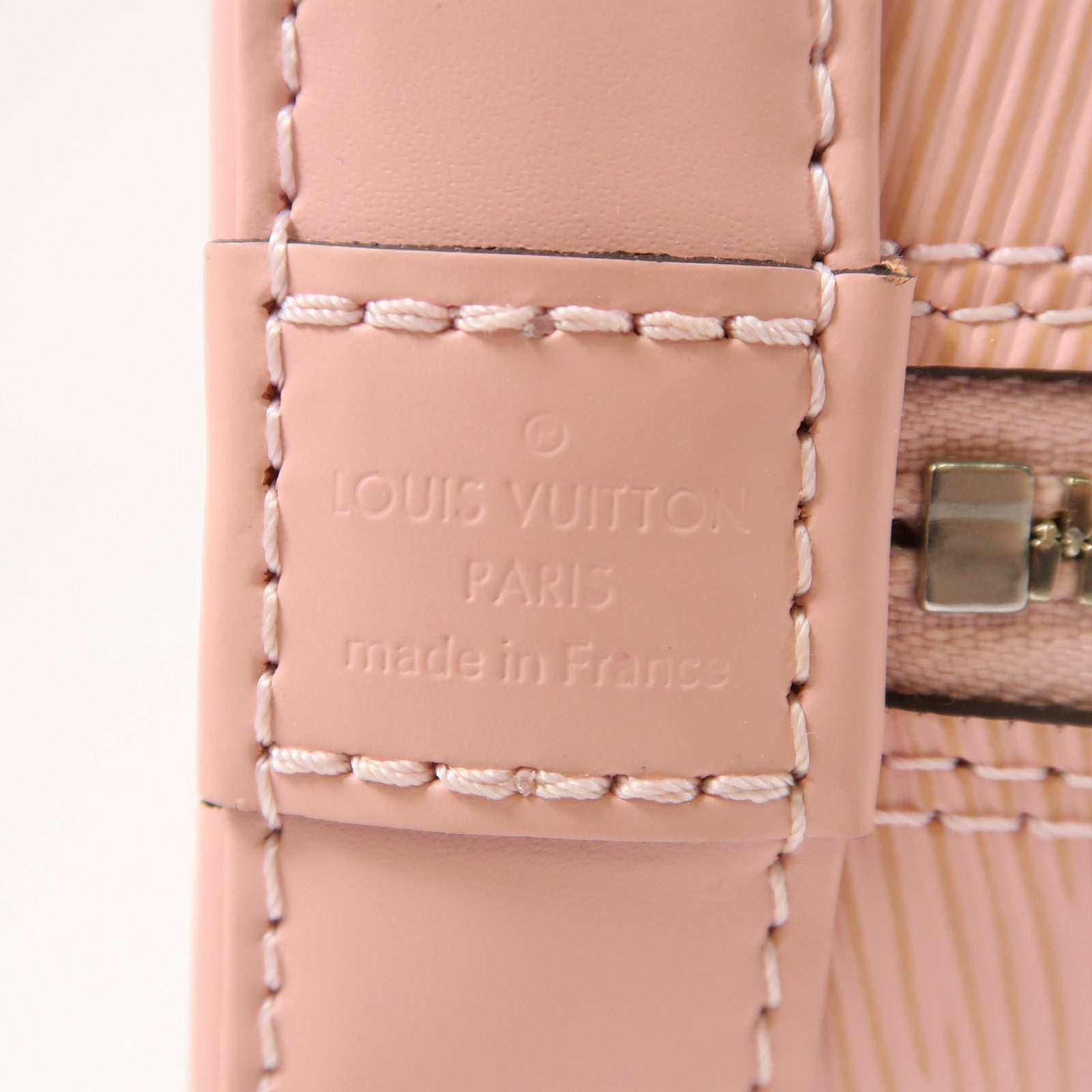 LOUIS VUITTON Epi Alma BB銀扣手挽肩背兩用袋粉紅色