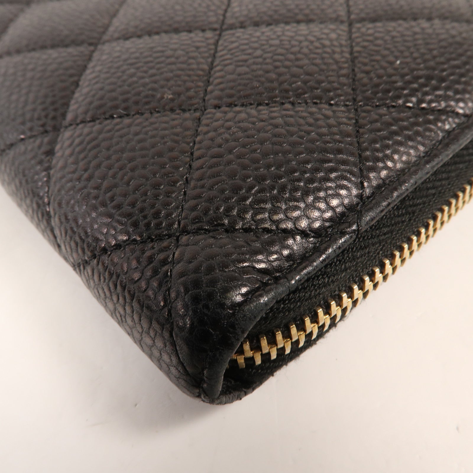 CHANEL 牛皮皮革Long Wallet金扣長錢包