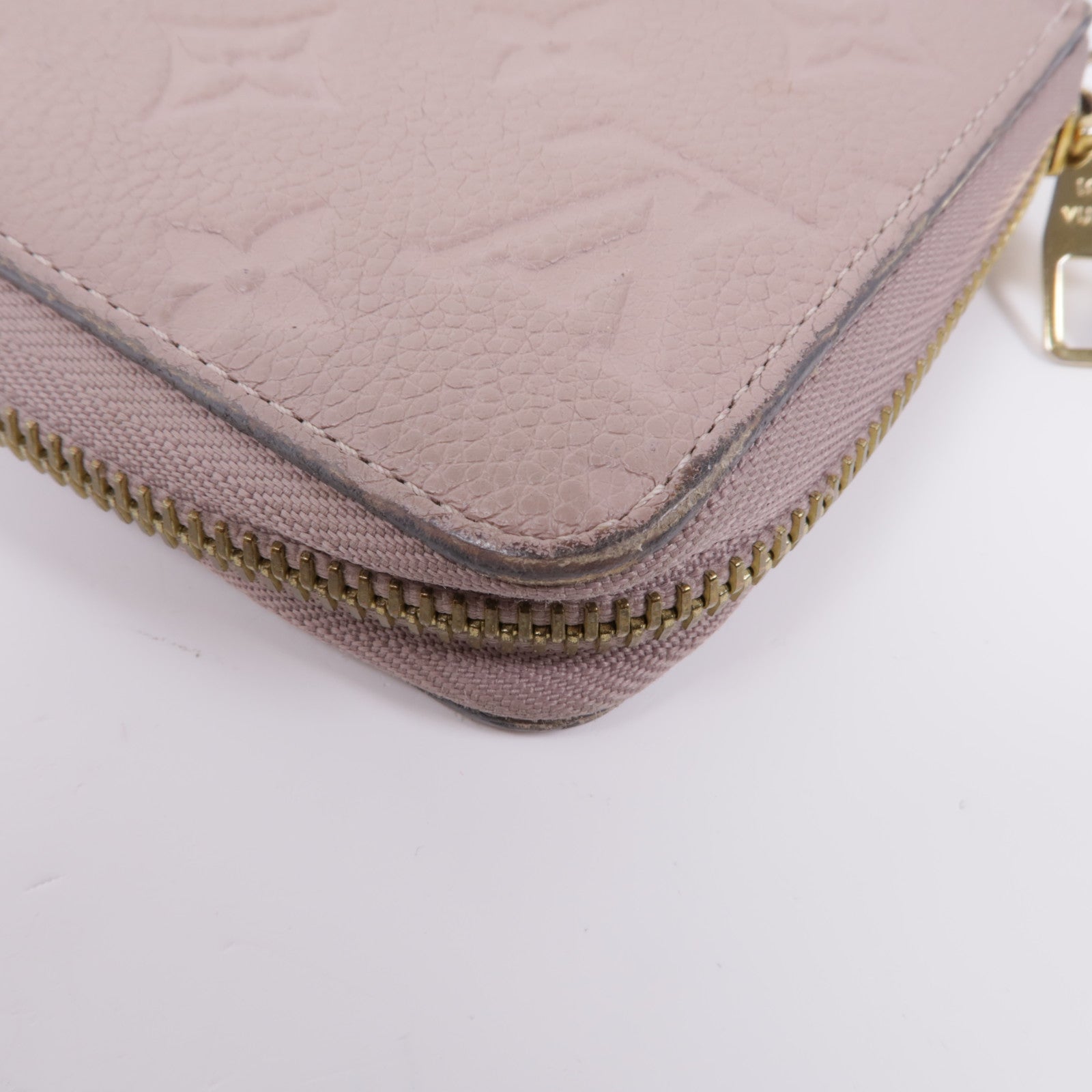 LOUIS VUITTON 【激減優惠】Monogram Empreinte Zippy Wallet金扣長錢包米色