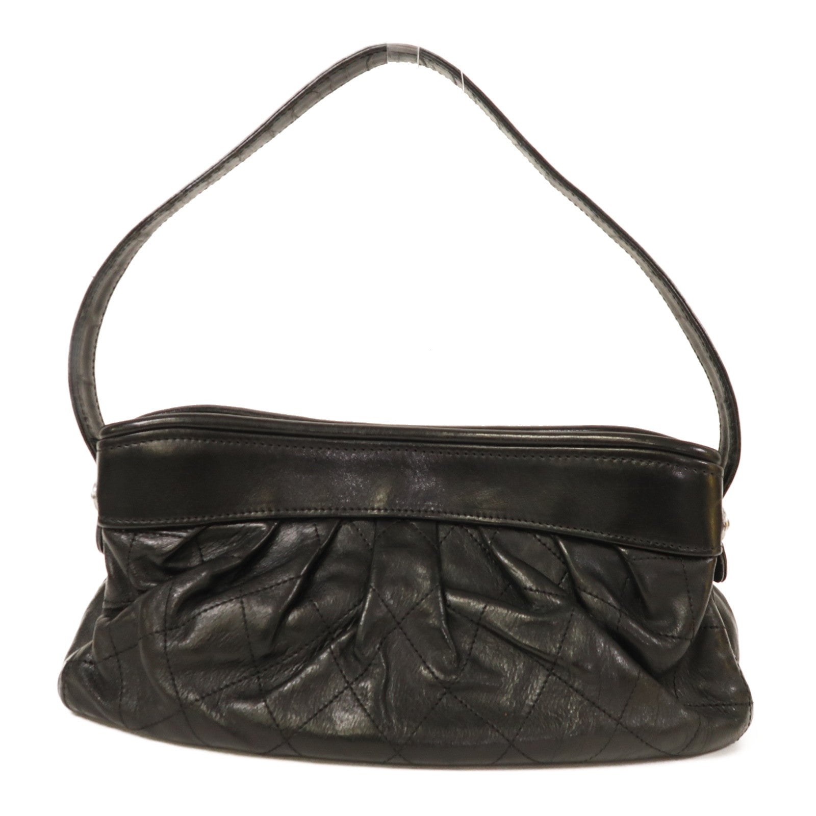 CHANEL 牛皮皮革Shoulder Bag肩背袋黑色