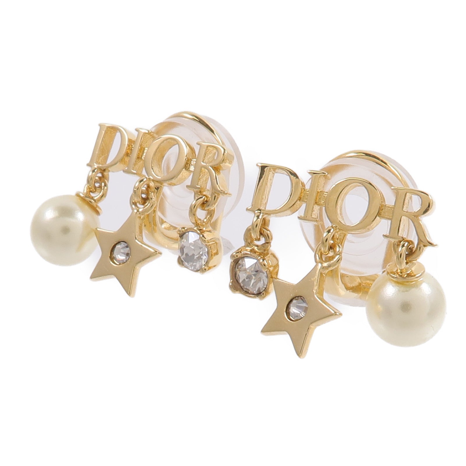 Dior 金屬/樹脂/水晶Evolution Clip-On Earrings耳環