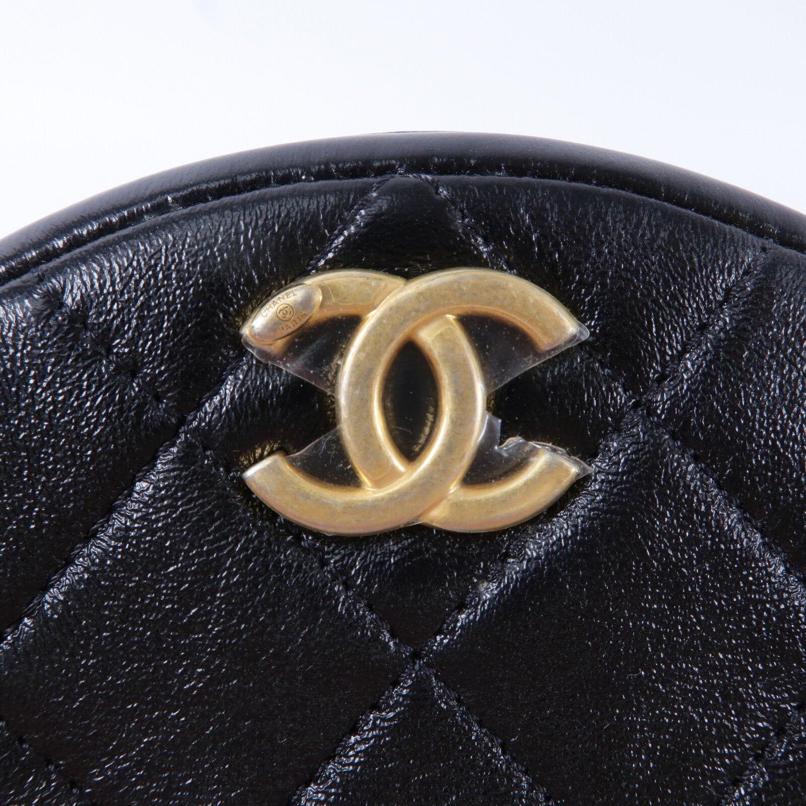CHANEL 牛皮皮革Round Chain Shoulder Bag鏈帶肩背袋