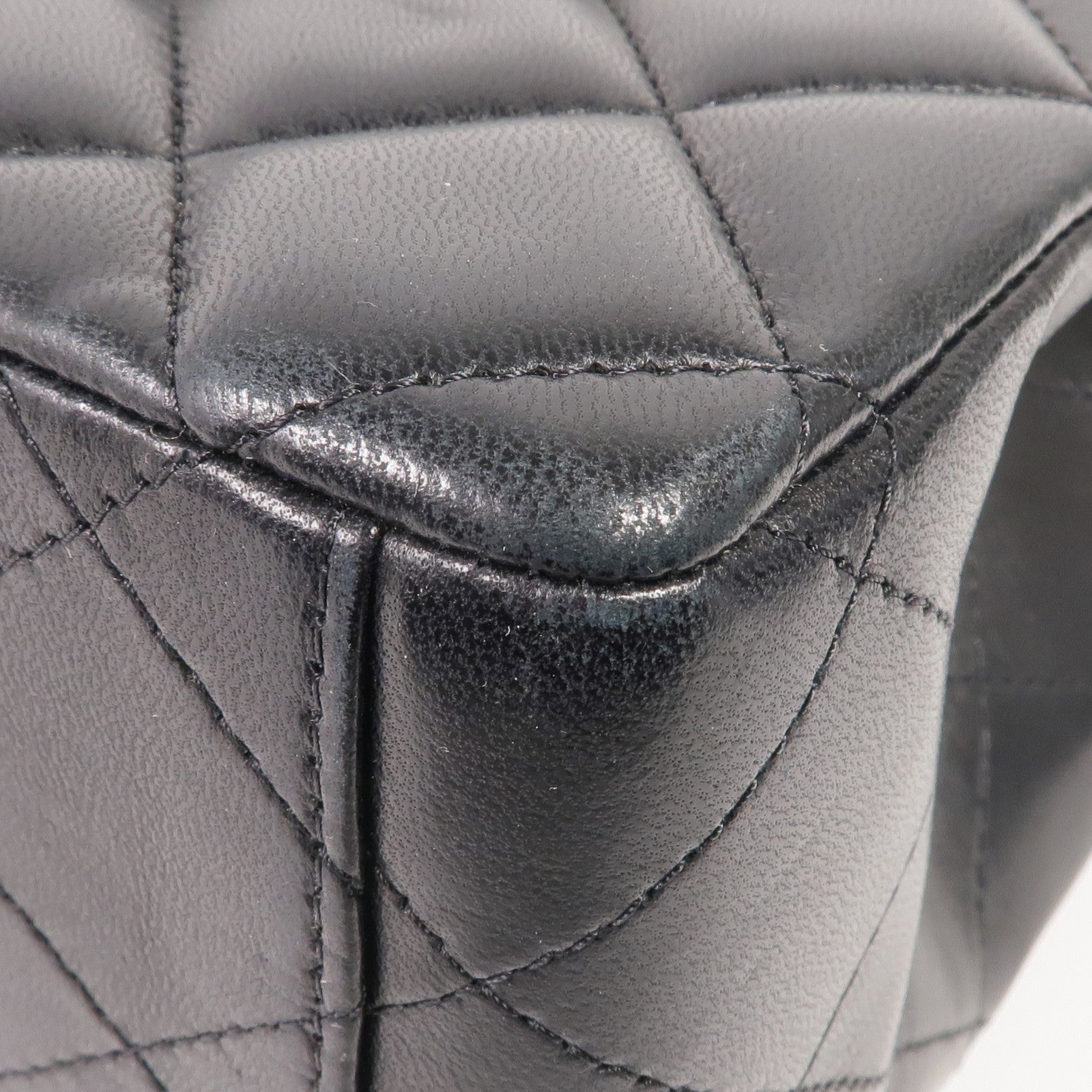 CHANEL 羊皮皮革Maxi Classic銀扣鏈帶肩背袋