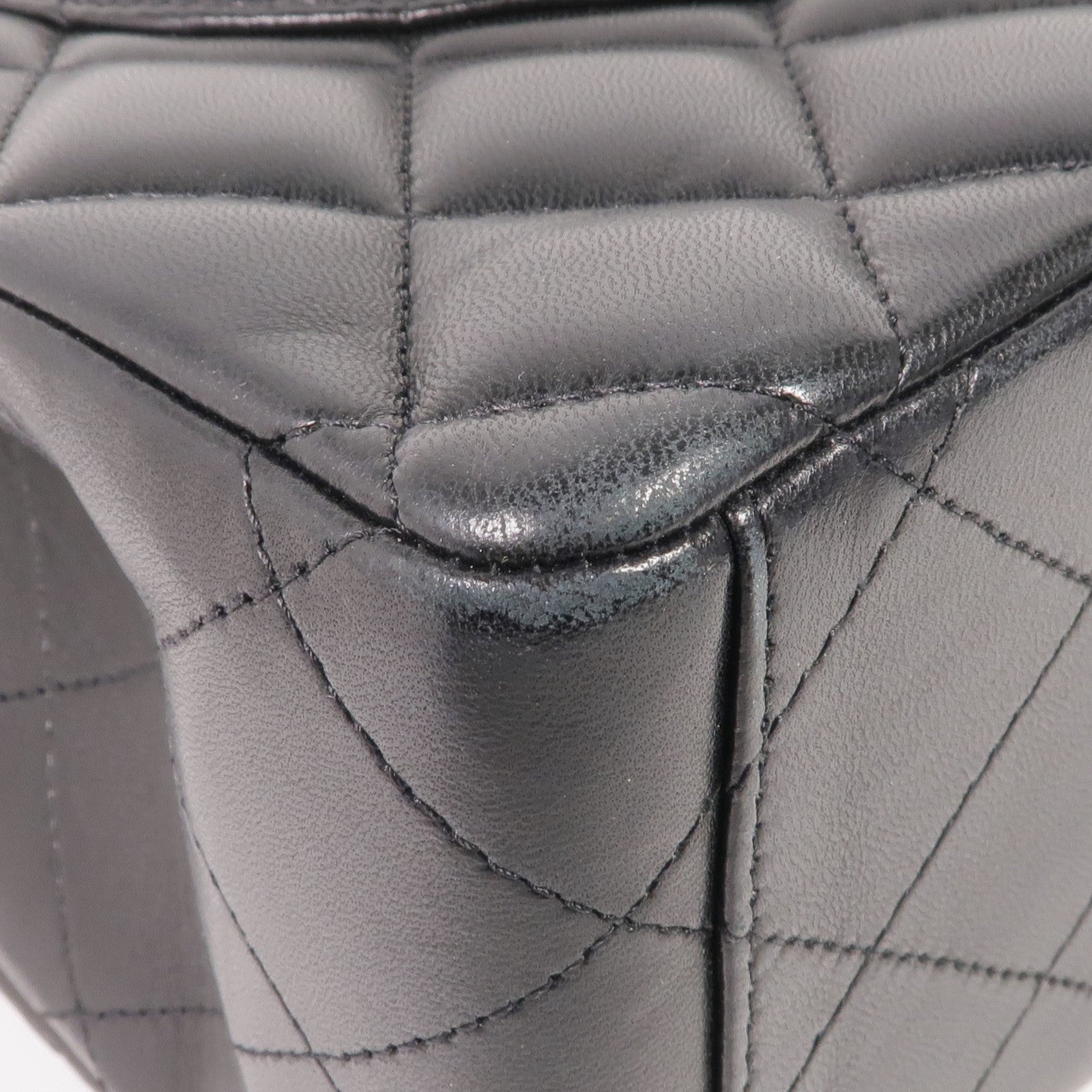 CHANEL 羊皮皮革Maxi Classic銀扣鏈帶肩背袋