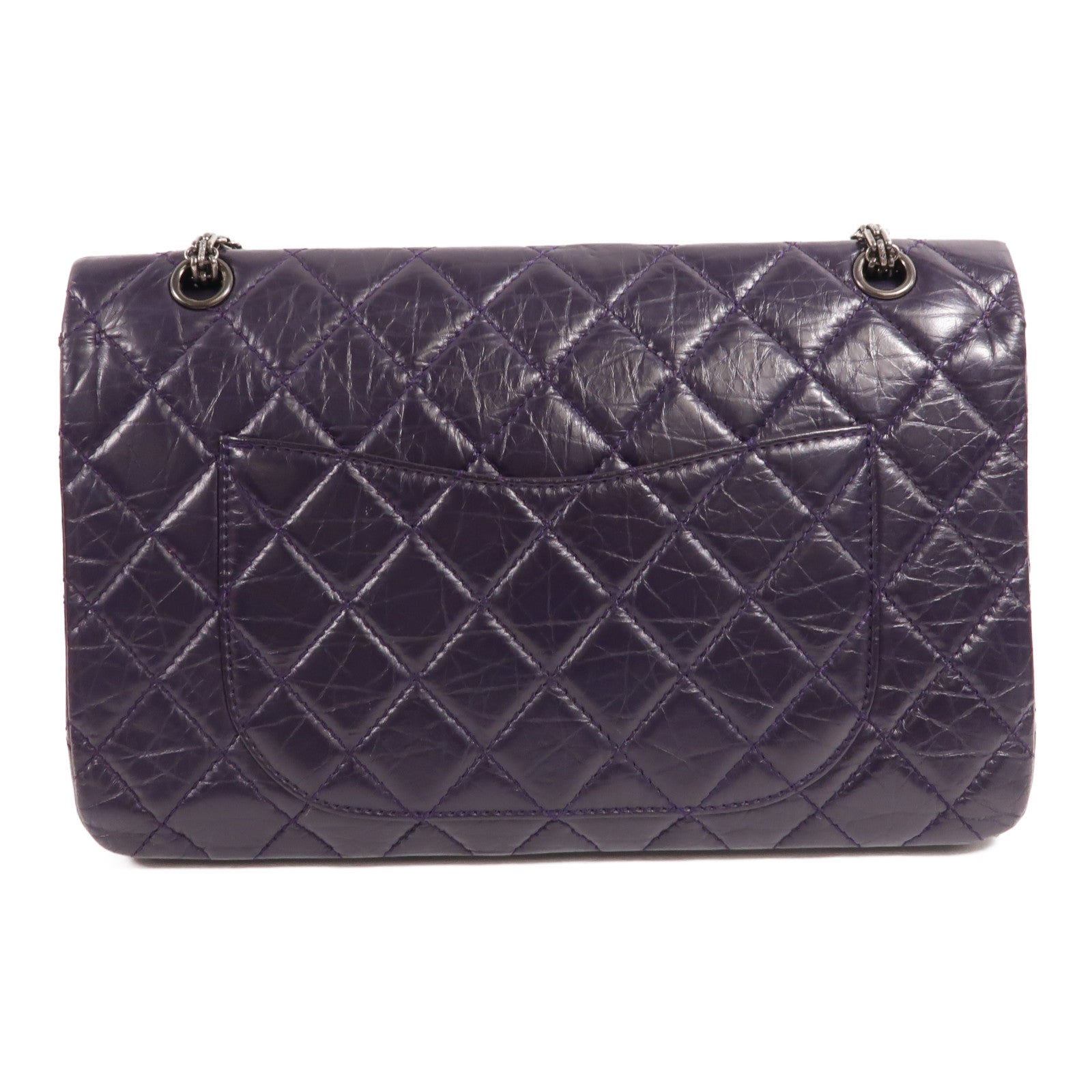 CHANEL 牛皮皮革2.55 Maxi鏈帶肩背袋