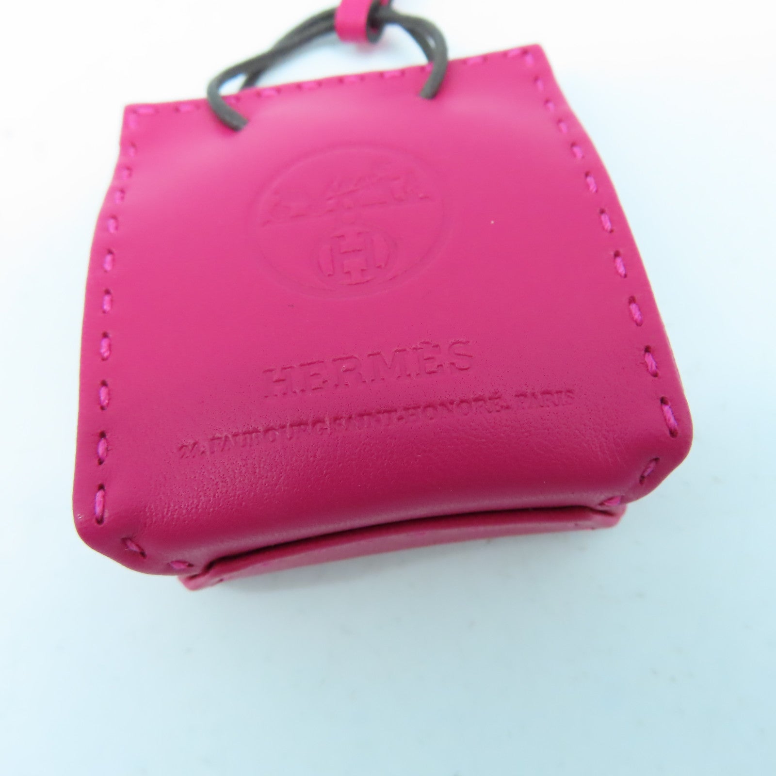 HERMES 【激減優惠】Milo皮革/Swift皮革Orange Bag Charm掛飾Rose Mexico墨西哥玫瑰色