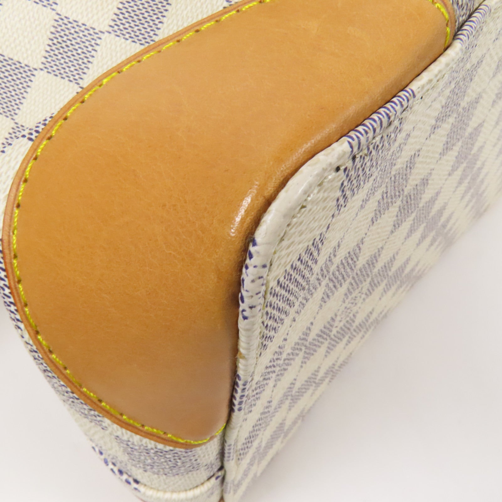 LOUIS VUITTON Damier Azur Hampstead PM金扣手挽袋