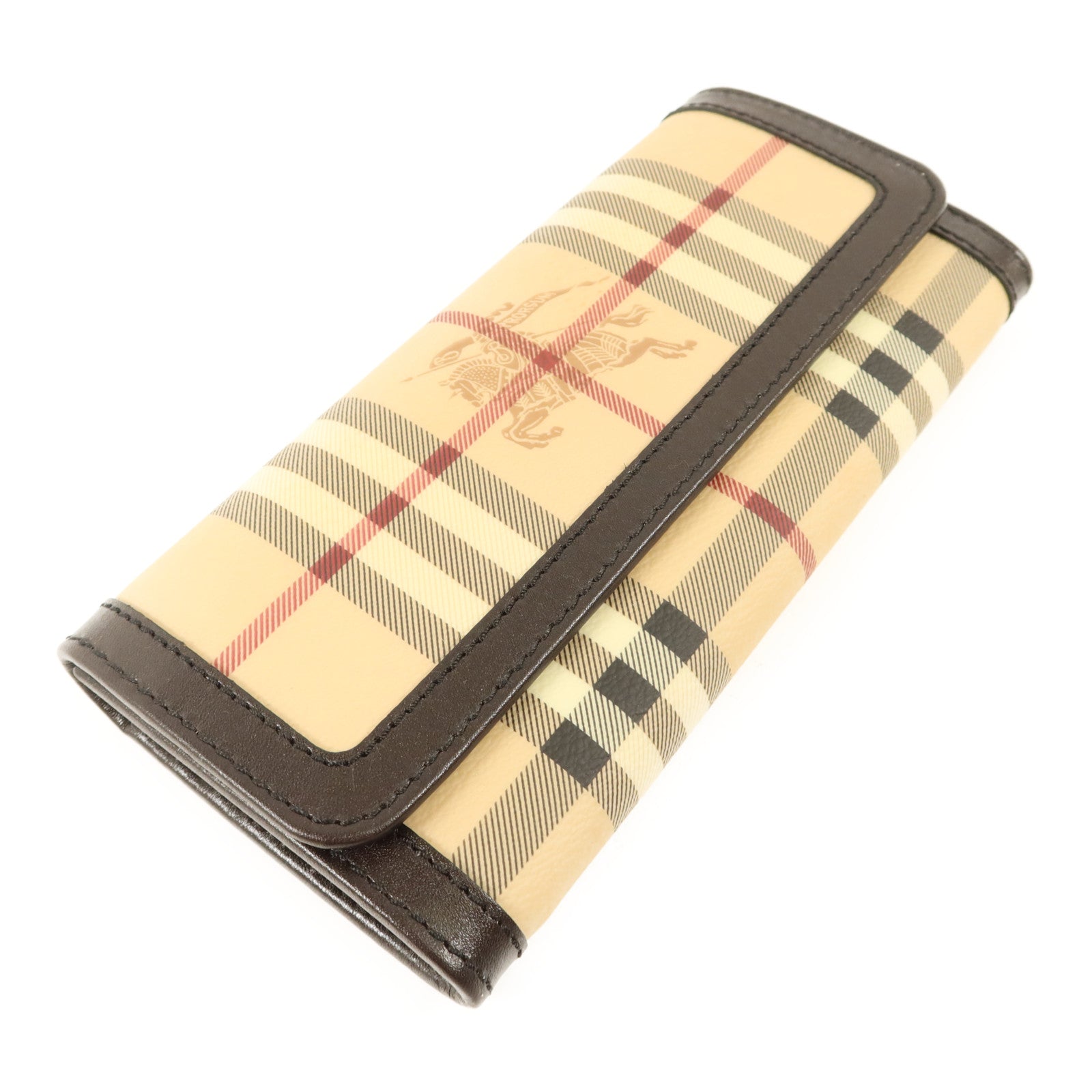 BURBERRY 塗層帆布Long Wallet金扣長錢包