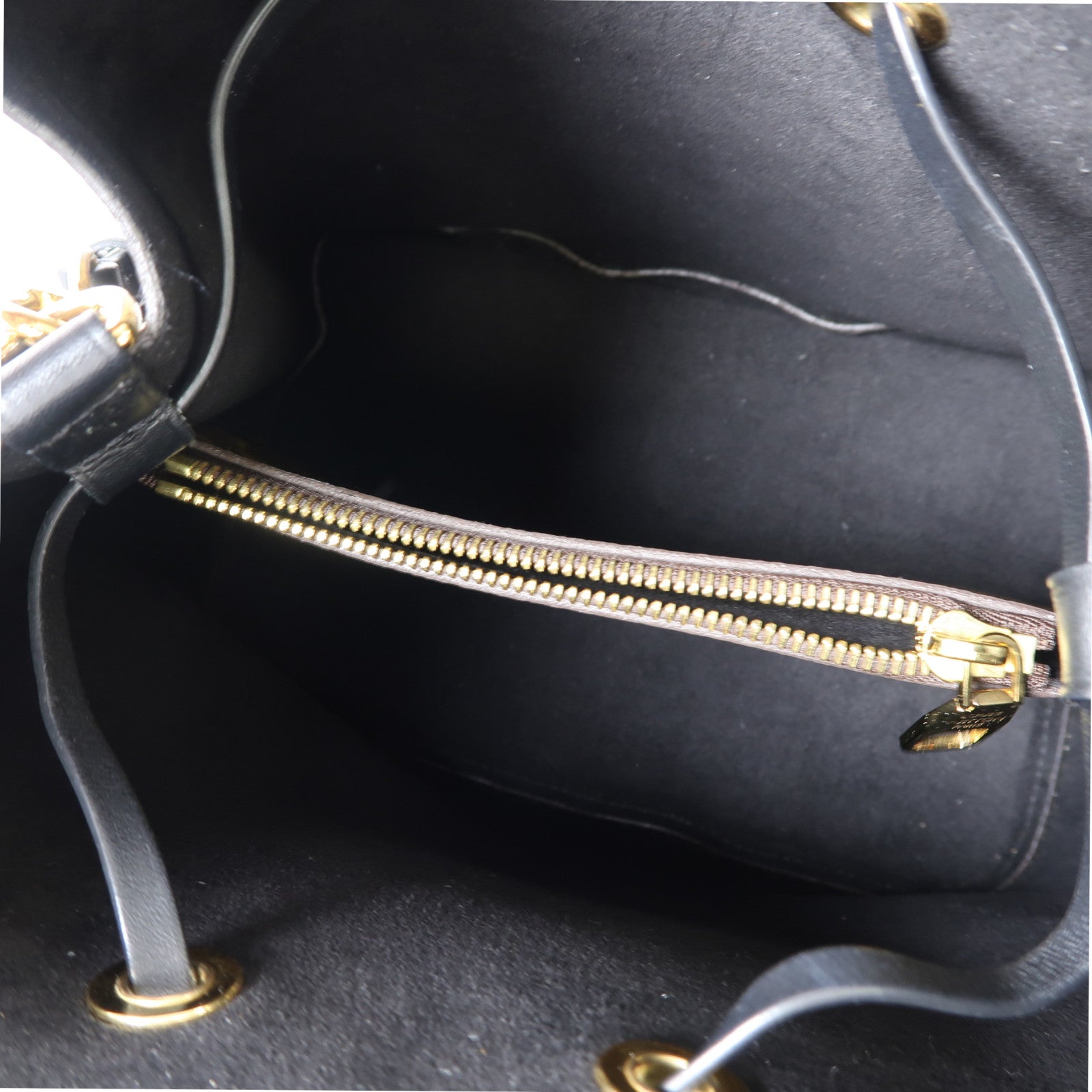 LOUIS VUITTON Monogram Neo Noe MM金扣肩背袋啡色/黑色