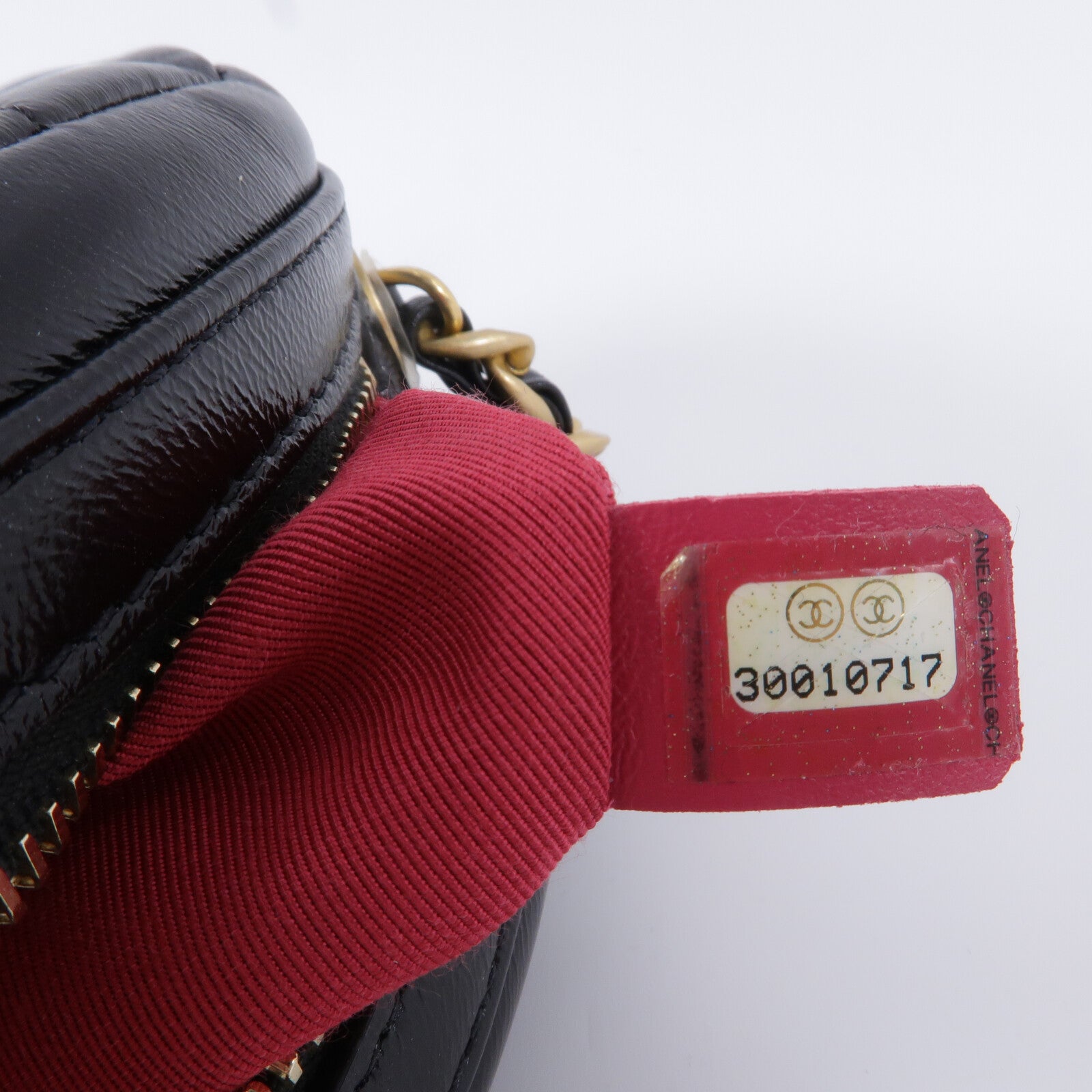 CHANEL 牛皮皮革Round Chain Shoulder Bag鏈帶肩背袋
