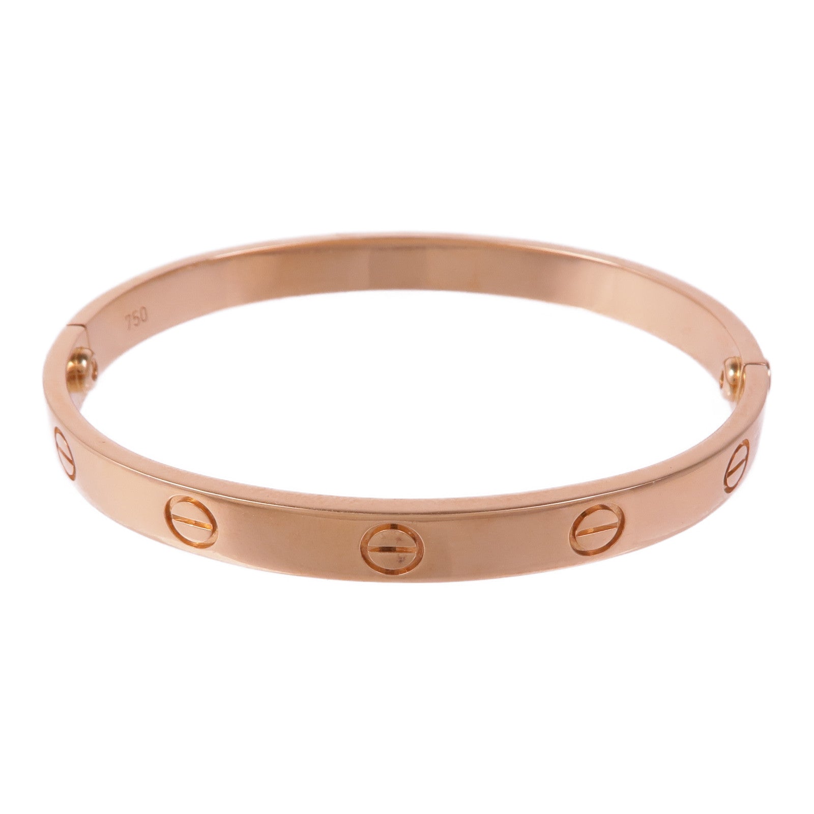 CARTIER 18K玫瑰金Love Bracelet手鐲Cartier#17