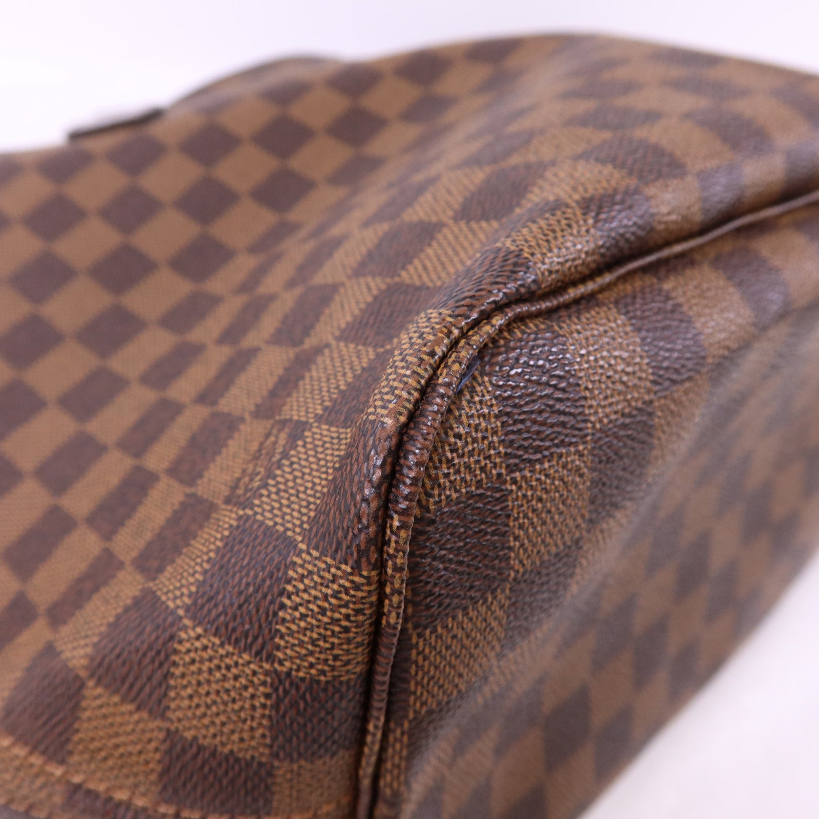 LOUIS VUITTON Damier Neverfull MM金扣手挽袋/肩背袋