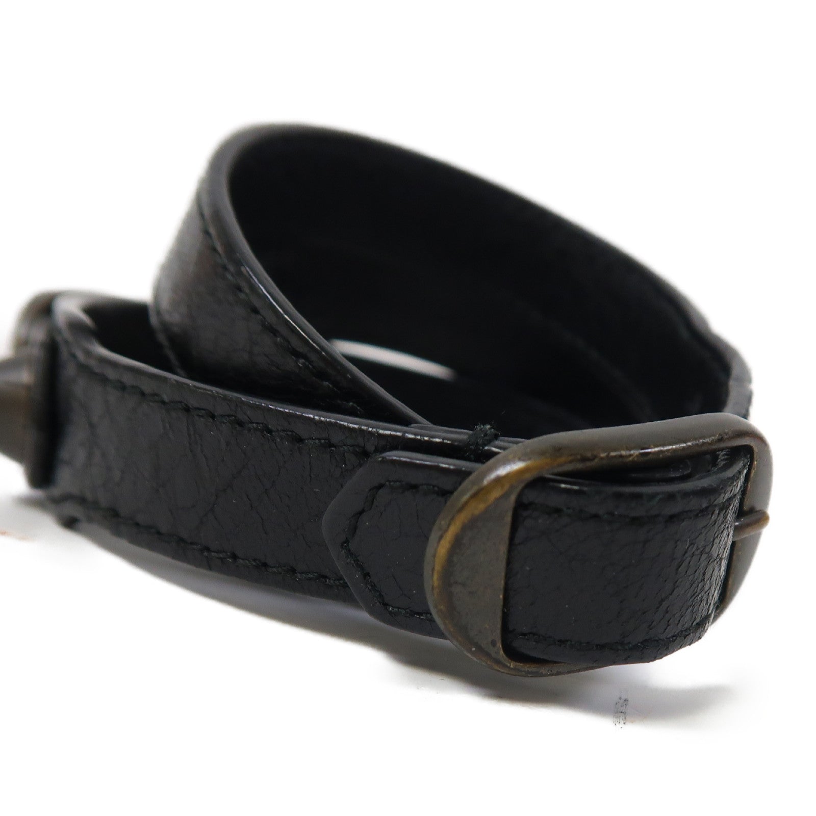 BALENCIAGA 【激減優惠】皮革Triple Tour Bracelet手鐲黑色