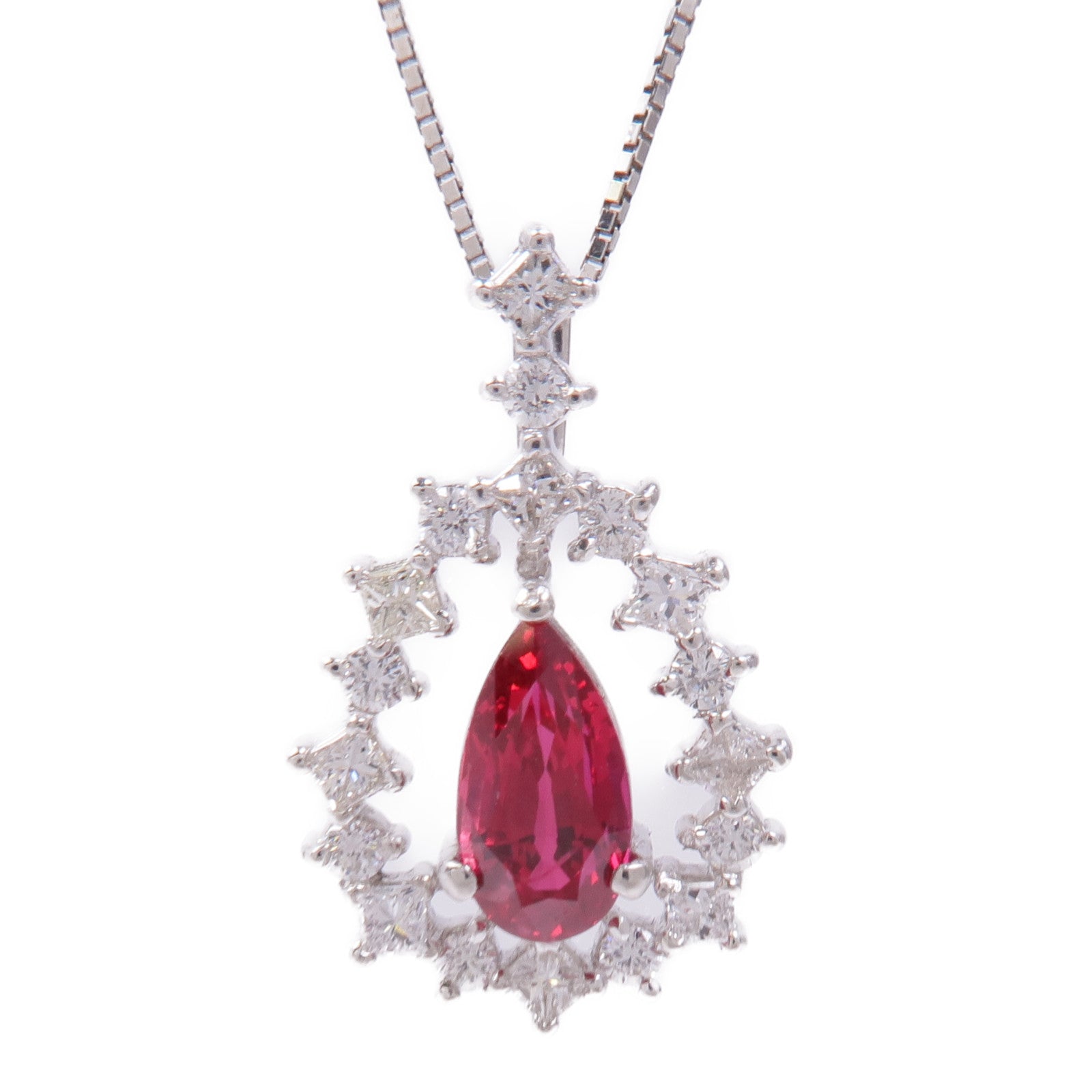 JEWELRY Ruby Diamond Necklace PPT900/PT850 Platinum