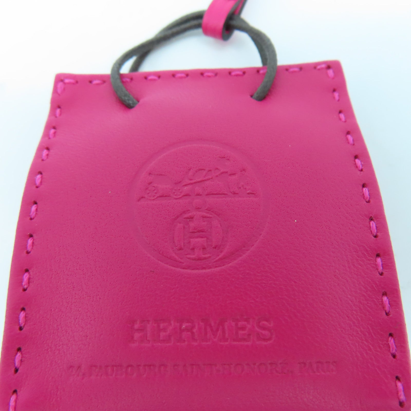 HERMES 【激減優惠】Milo皮革/Swift皮革Orange Bag Charm掛飾Rose Mexico墨西哥玫瑰色