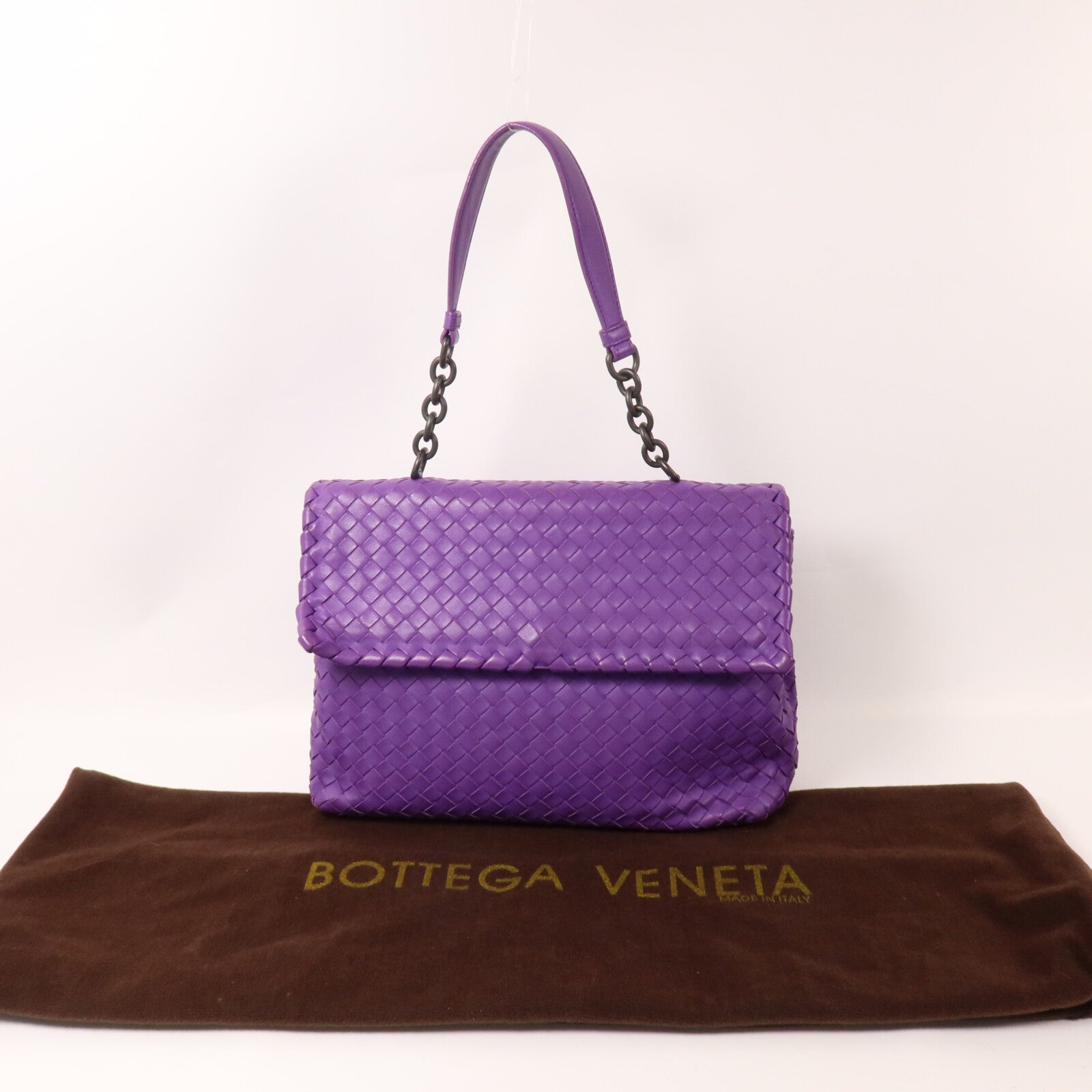 BOTTEGA VENETA 羊皮皮革Olimpia Bag鏈帶肩背袋