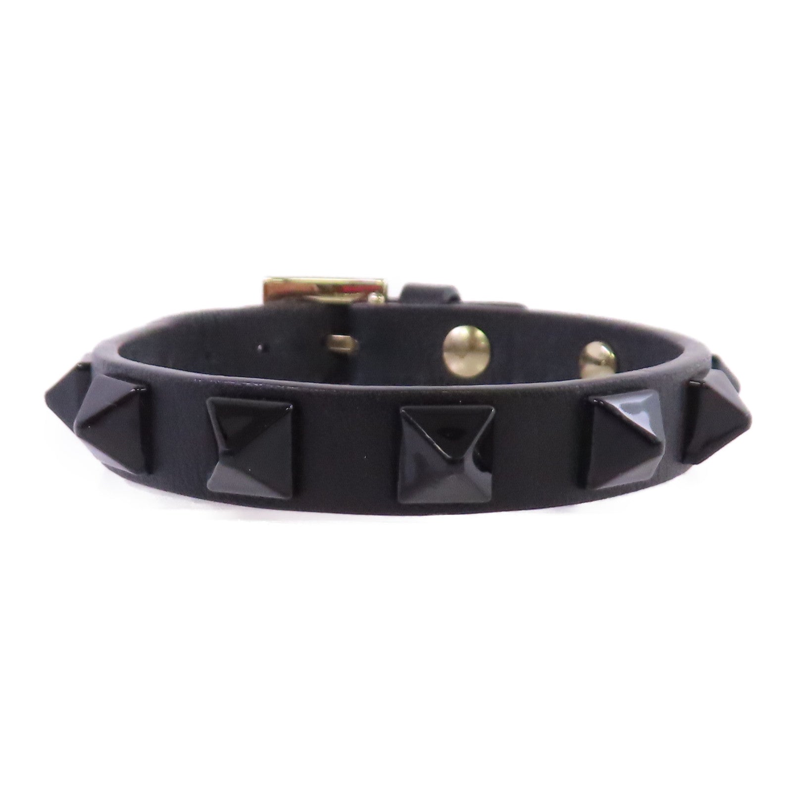 Valentino 牛皮皮革/金屬Rockstud Leather Bracelet手鏈