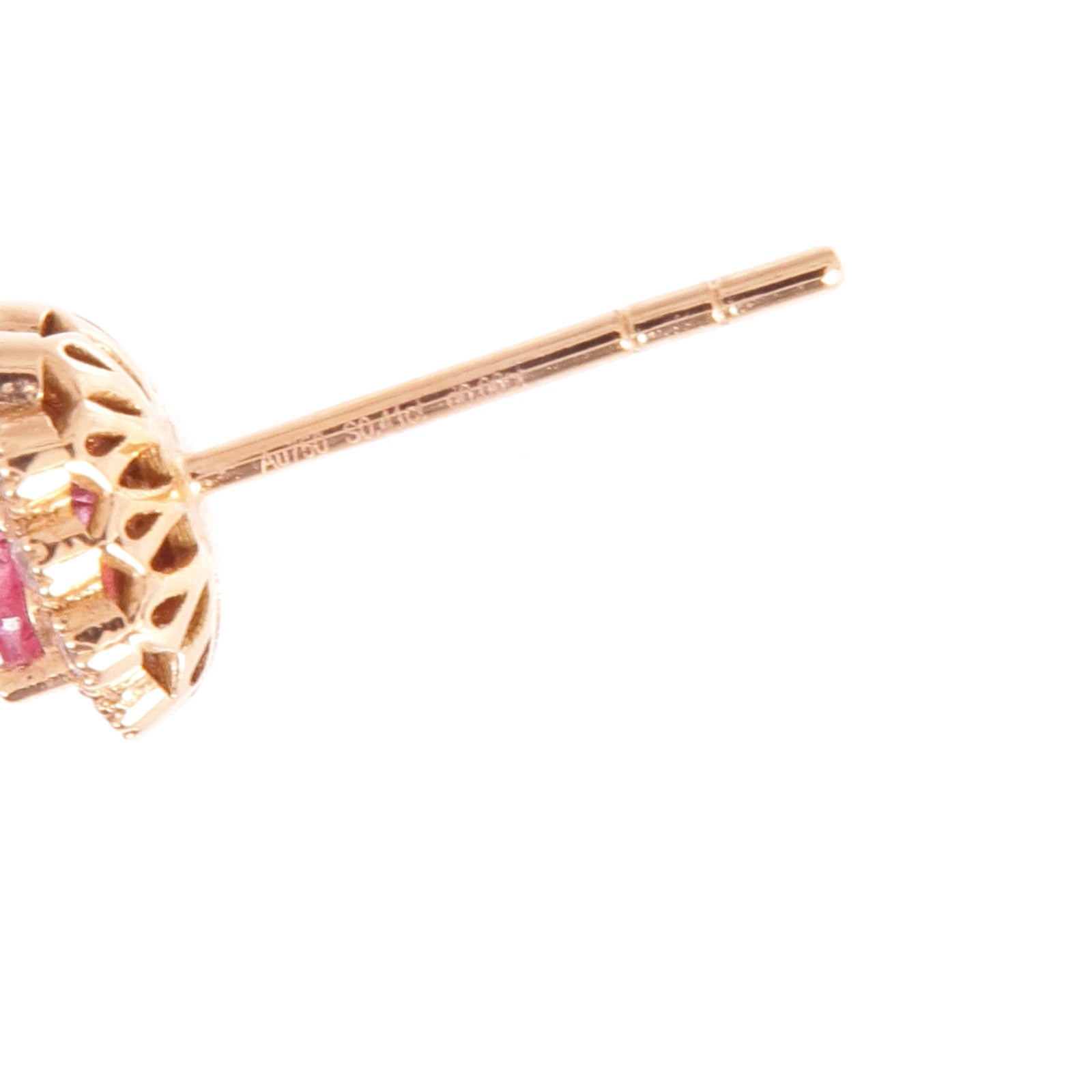 JEWELRY 18K玫瑰金Sapphire Diamond Earrings藍寶石/鑽石耳環