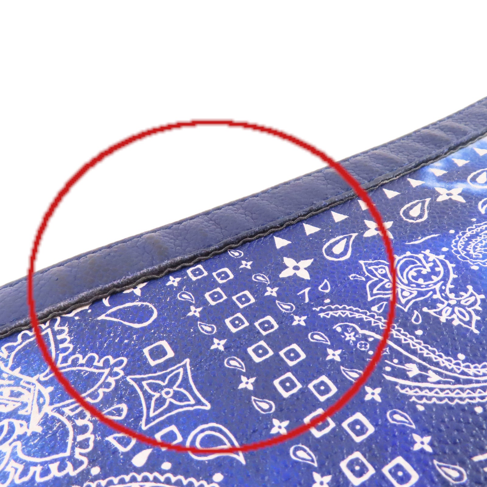 LOUIS VUITTON LV SHW Pochette Voyage MM Pouch M81442 Mono-on-bandana Blue