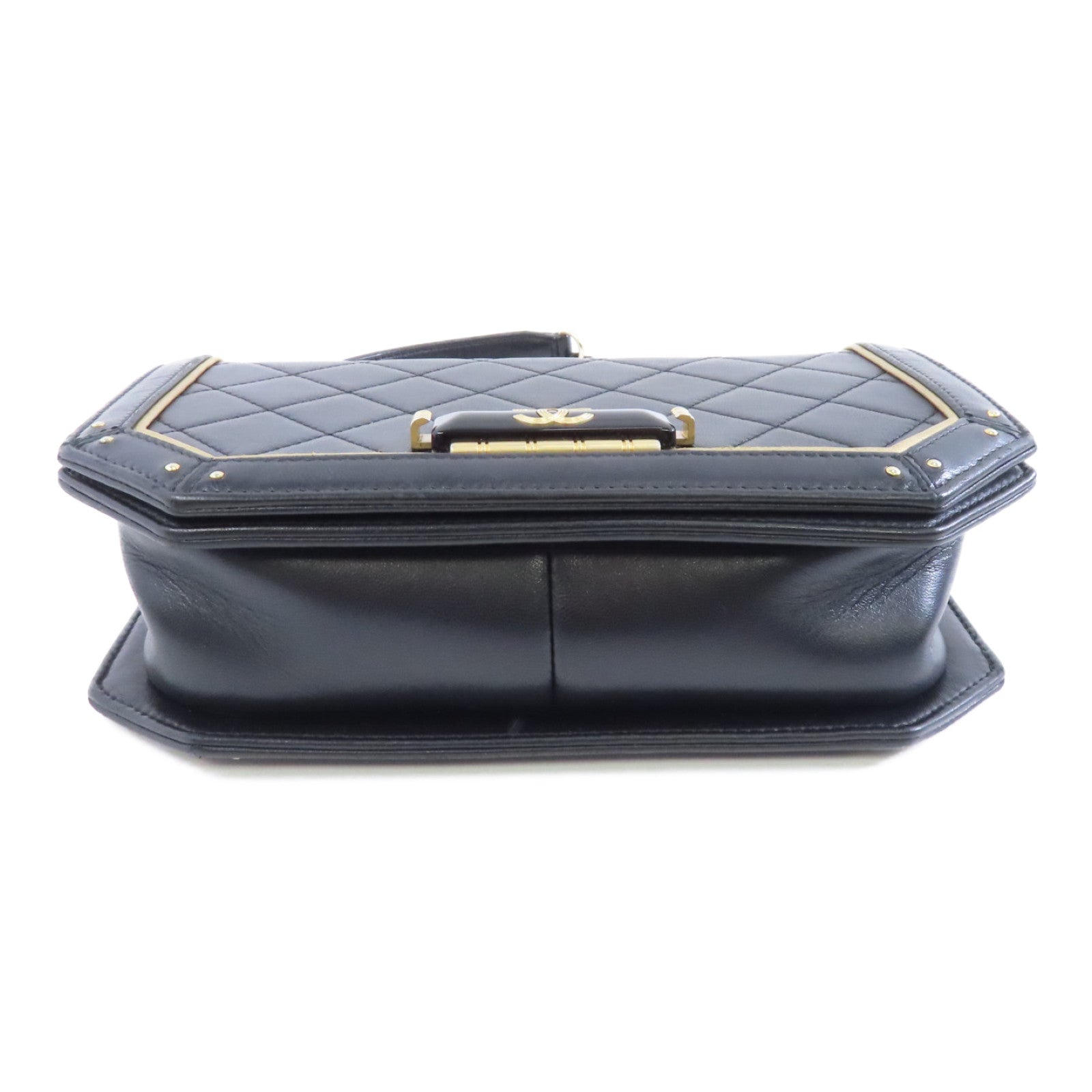 CHANEL 【激減優惠】菱格羊皮皮革Chain Shoulder Bag金扣鏈帶肩背袋黑色