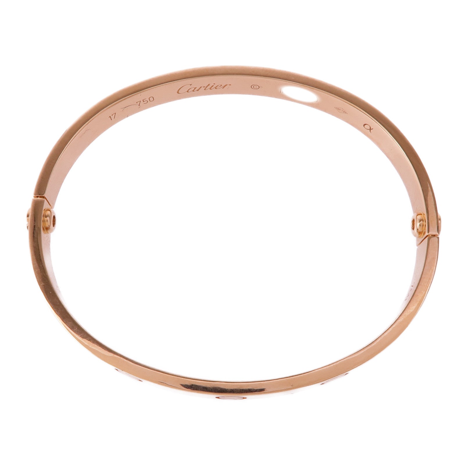 CARTIER 18K玫瑰金Love Bracelet手鐲Cartier#17