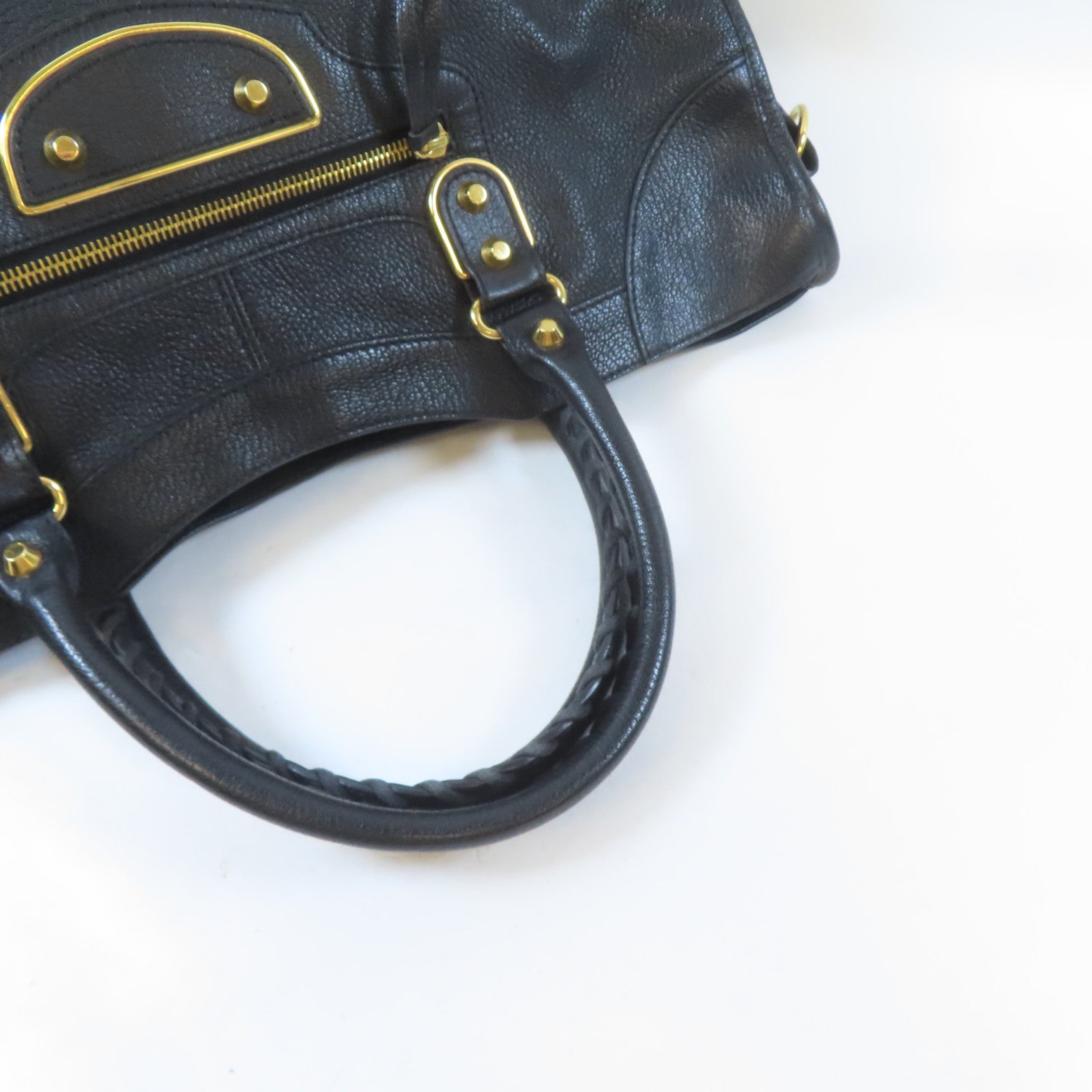 BALENCIAGA 【激減優惠】牛皮皮革Metallic Edge Part Time金扣手挽肩背兩用袋黑色