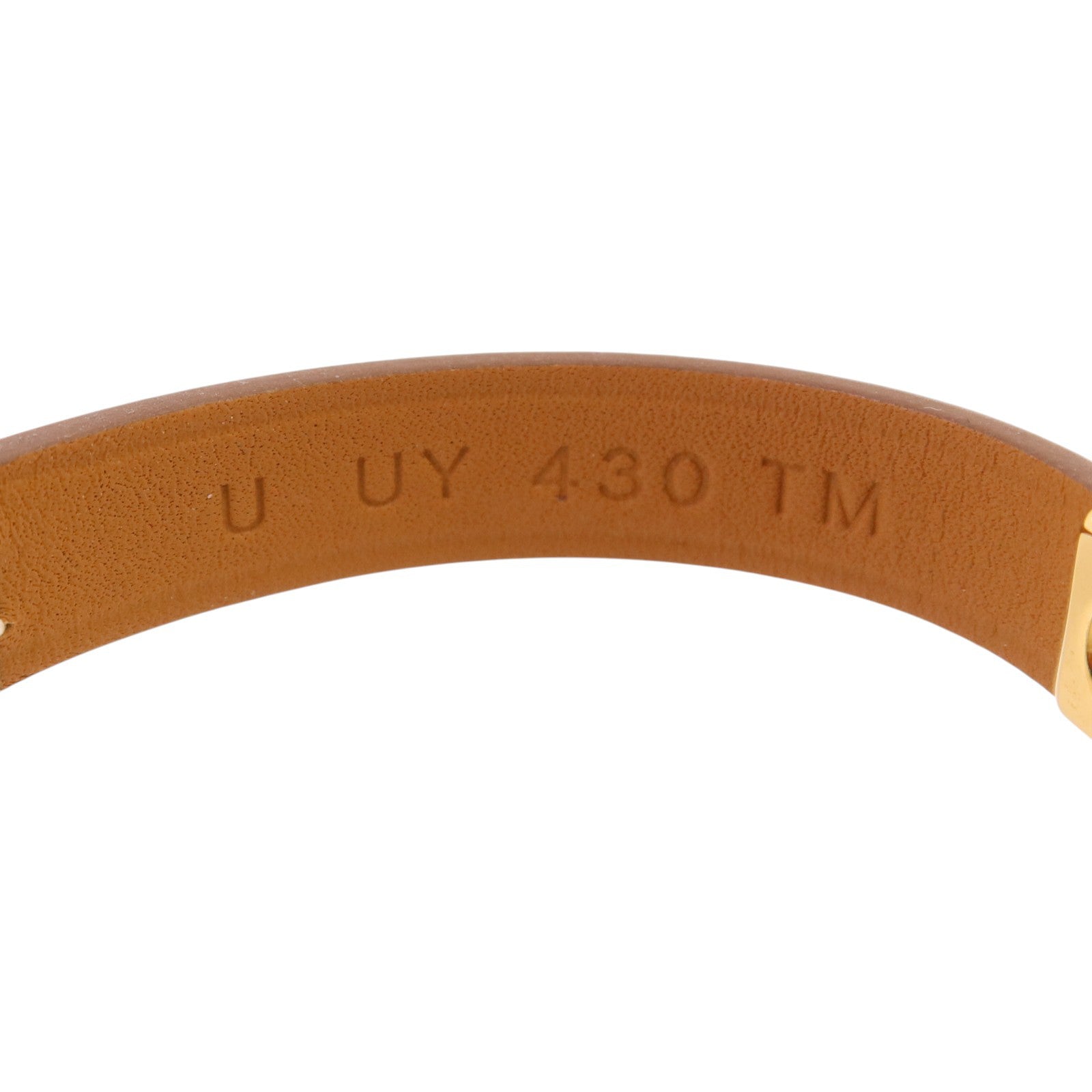 HERMES Swift皮革Mini Rivale Bracelet金扣手鏈