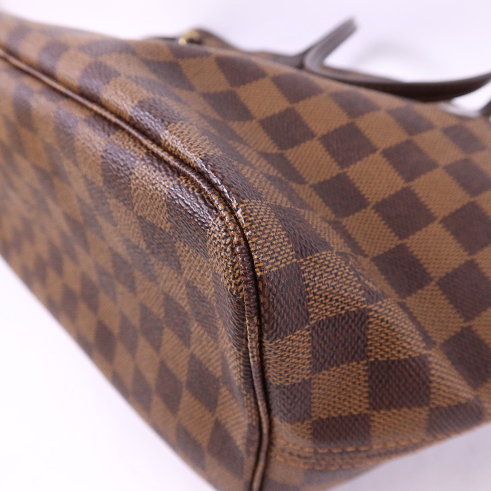 LOUIS VUITTON Damier Neverfull MM金扣手挽袋/肩背袋
