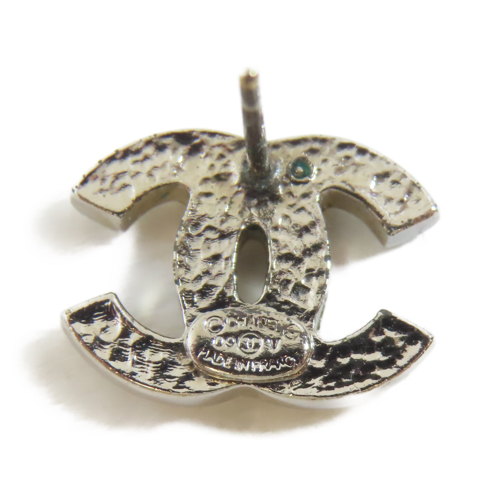 CHANEL 金屬/水晶Earrings耳環銀色