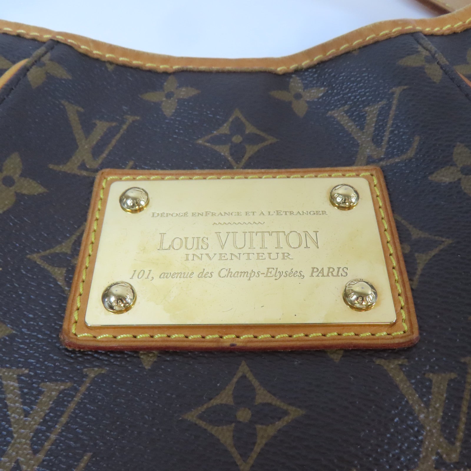 LOUIS VUITTON 【激減優惠】Monogram Galliera PM金扣肩背袋棕色