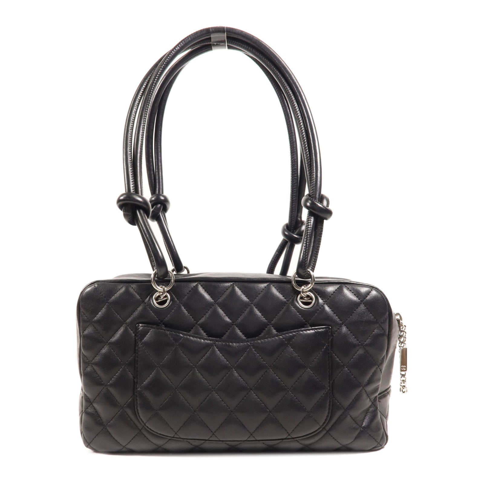 CHANEL 羊皮皮革Cambon Bag銀扣肩背袋