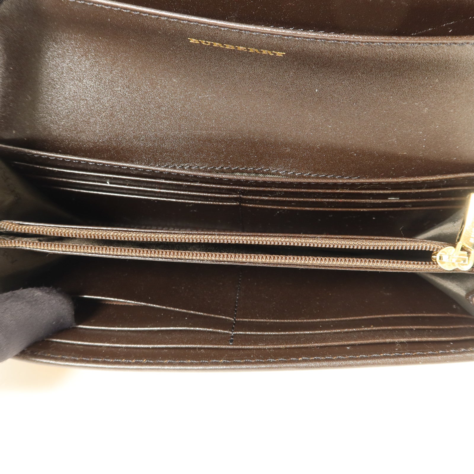 BURBERRY 塗層帆布Long Wallet金扣長錢包