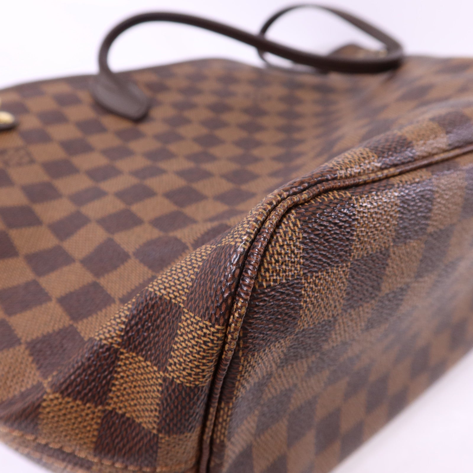 LOUIS VUITTON Damier Neverfull MM金扣手挽袋/肩背袋