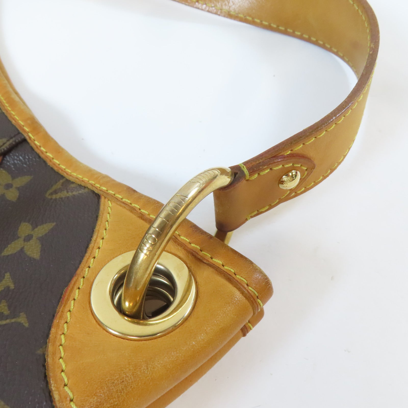 LOUIS VUITTON 【激減優惠】Monogram Galliera PM金扣肩背袋棕色