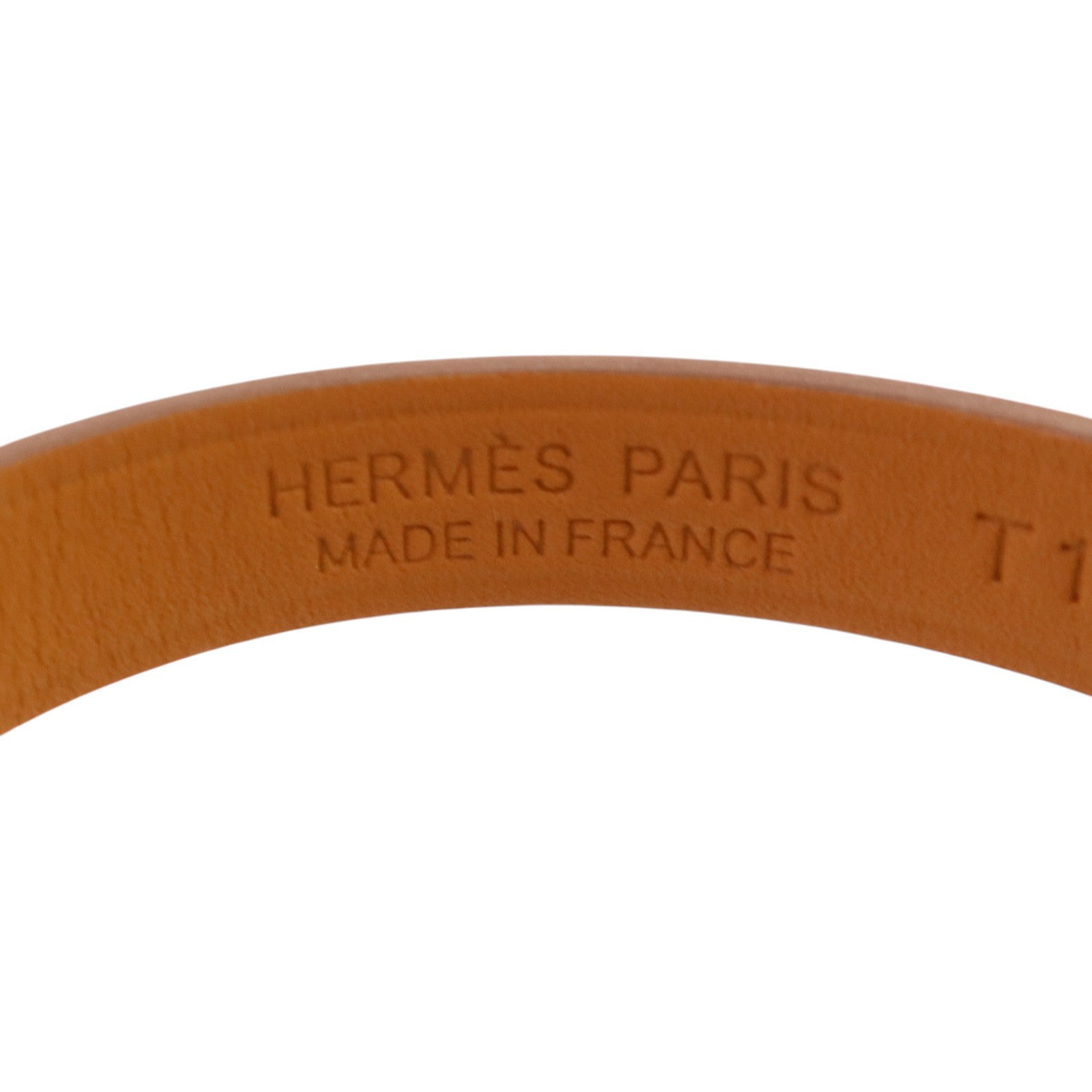 HERMES Swift皮革Mini Rivale Bracelet金扣手鏈