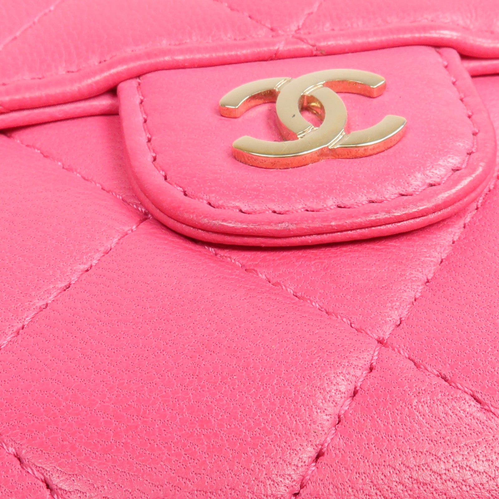 CHANEL 羊皮皮革Wallet金扣錢包