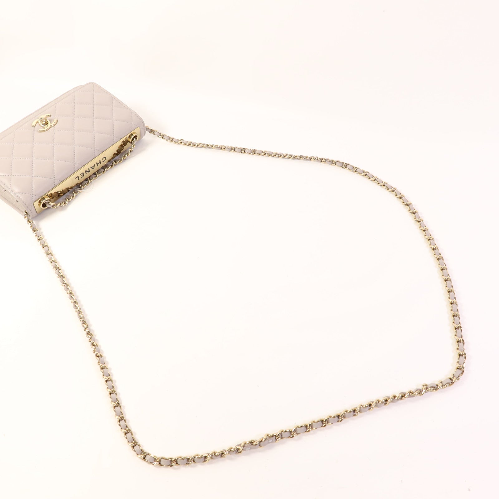 CHANEL 羊皮皮革Trendy CC金扣鏈帶肩背袋