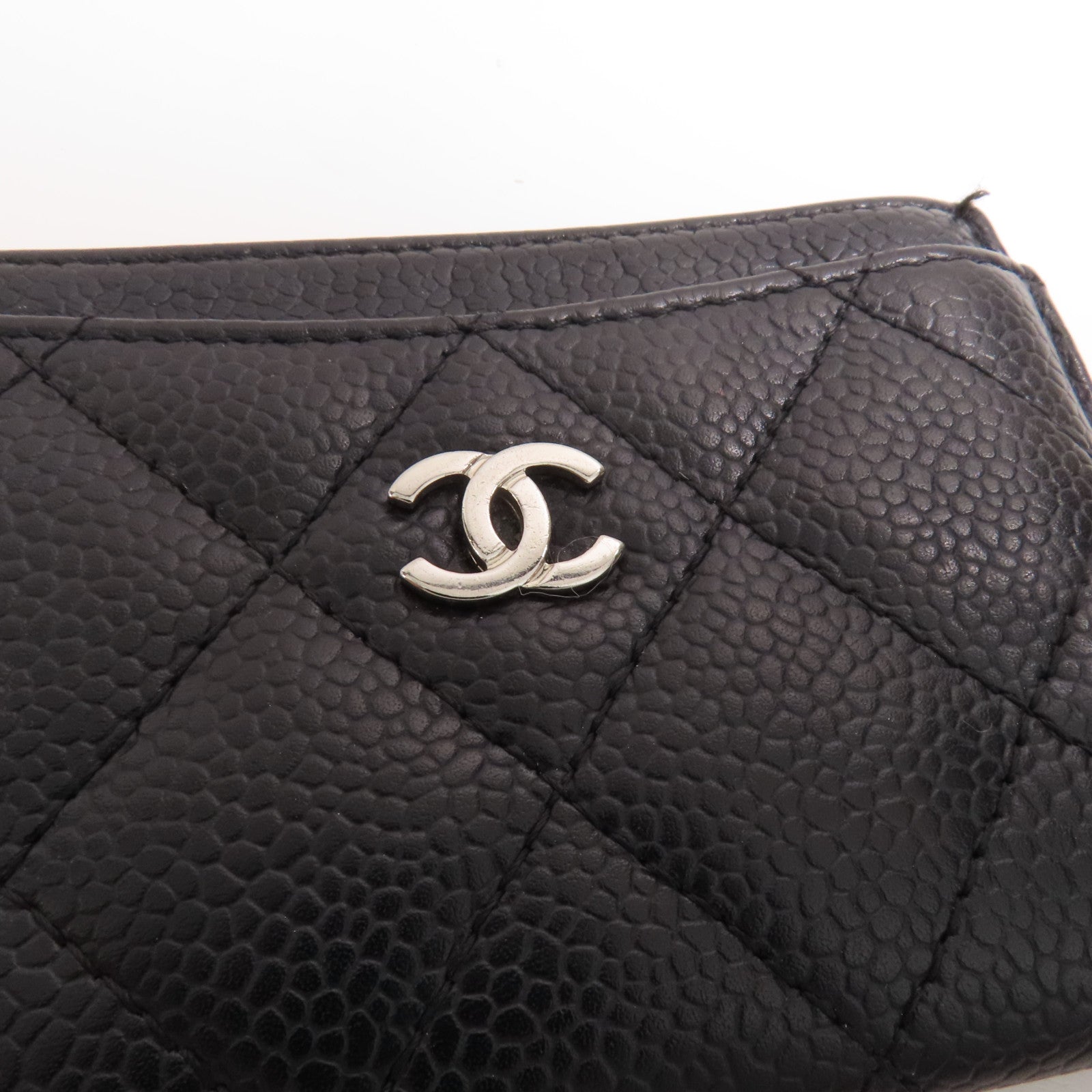 CHANEL 牛皮皮革Card Case銀扣卡片套