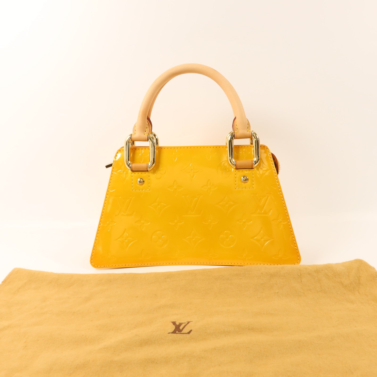 LOUIS VUITTON Monogram Vernis Mini Forsyth金扣手挽袋