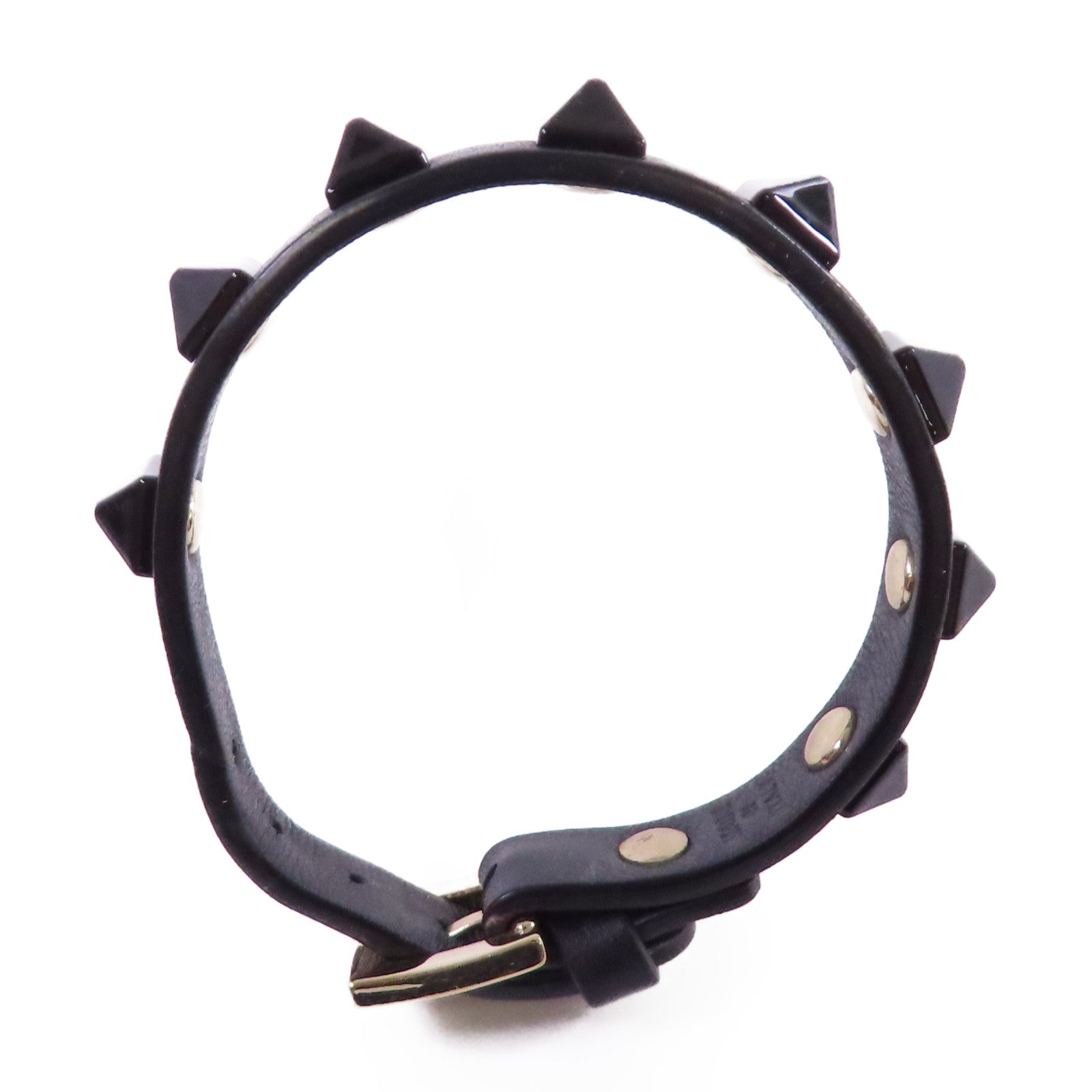 Valentino 牛皮皮革/金屬Rockstud Leather Bracelet手鏈