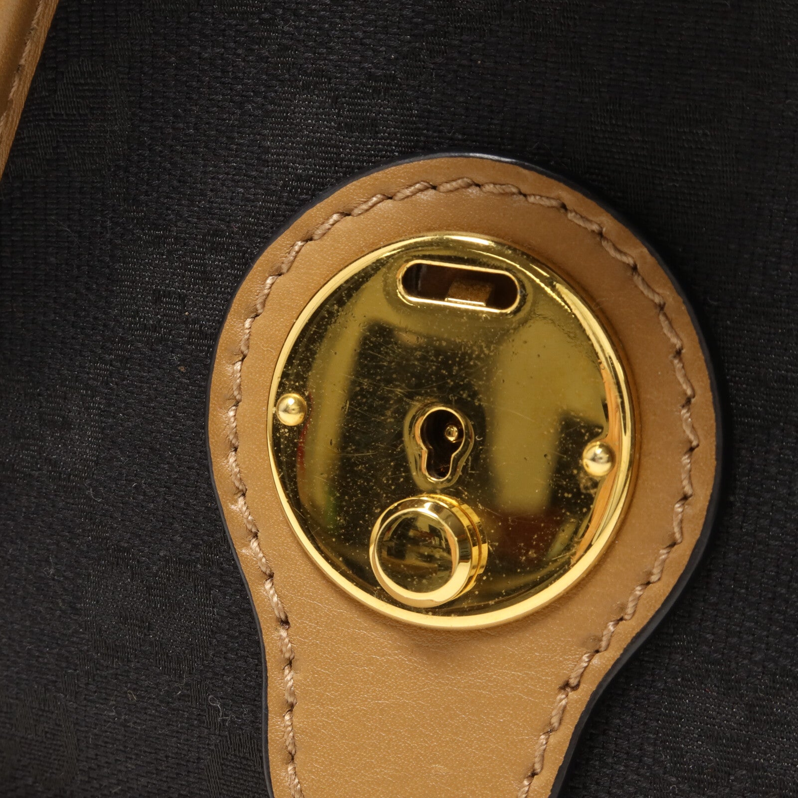 GUCCI 帆布/牛皮皮革Bauletto Medium Top手挽肩背兩用袋