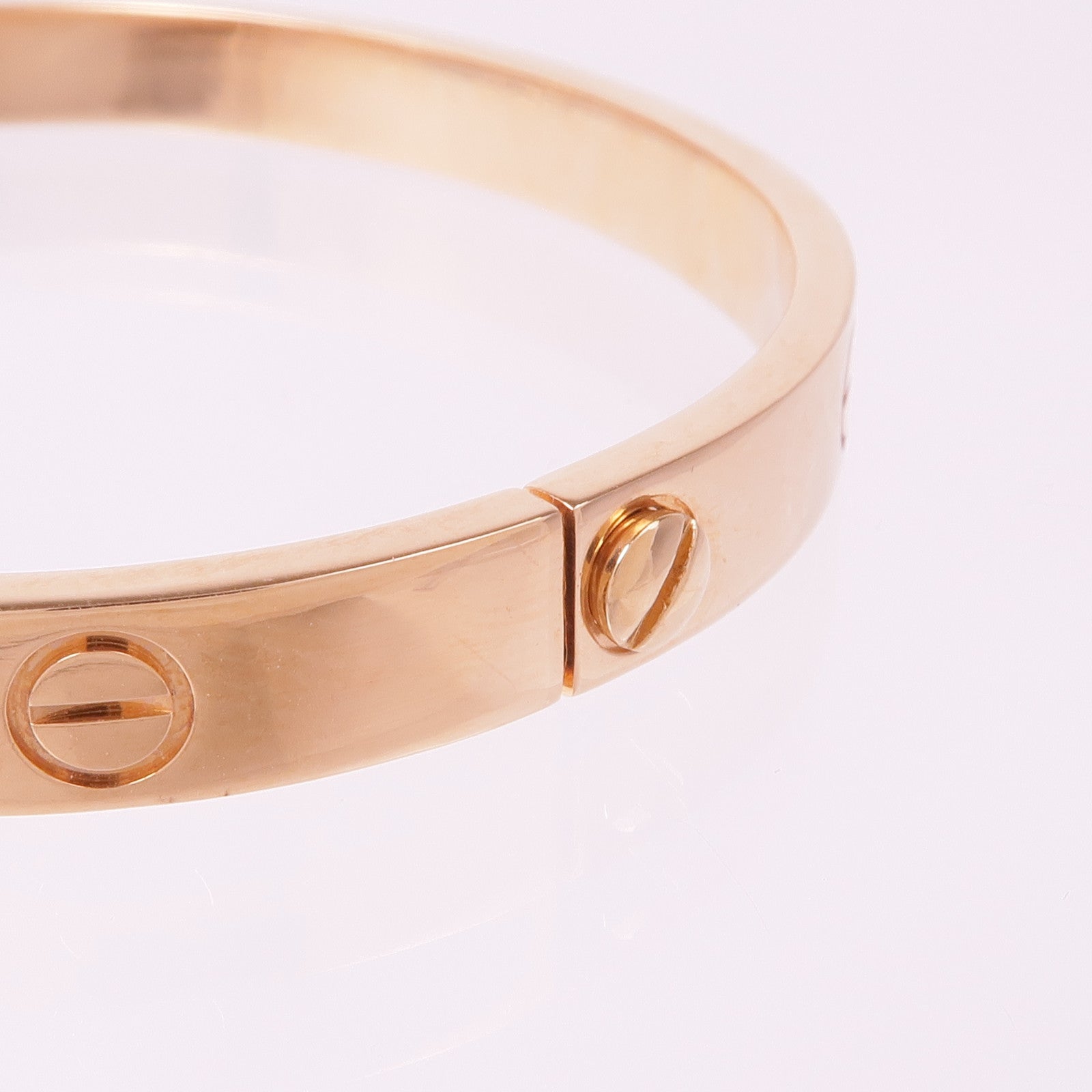 CARTIER 18K玫瑰金Love Bracelet手鐲Cartier#17
