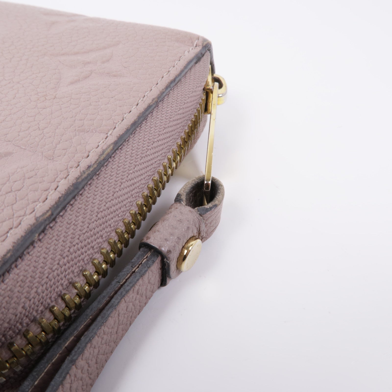 LOUIS VUITTON 【激減優惠】Monogram Empreinte Zippy Wallet金扣長錢包米色